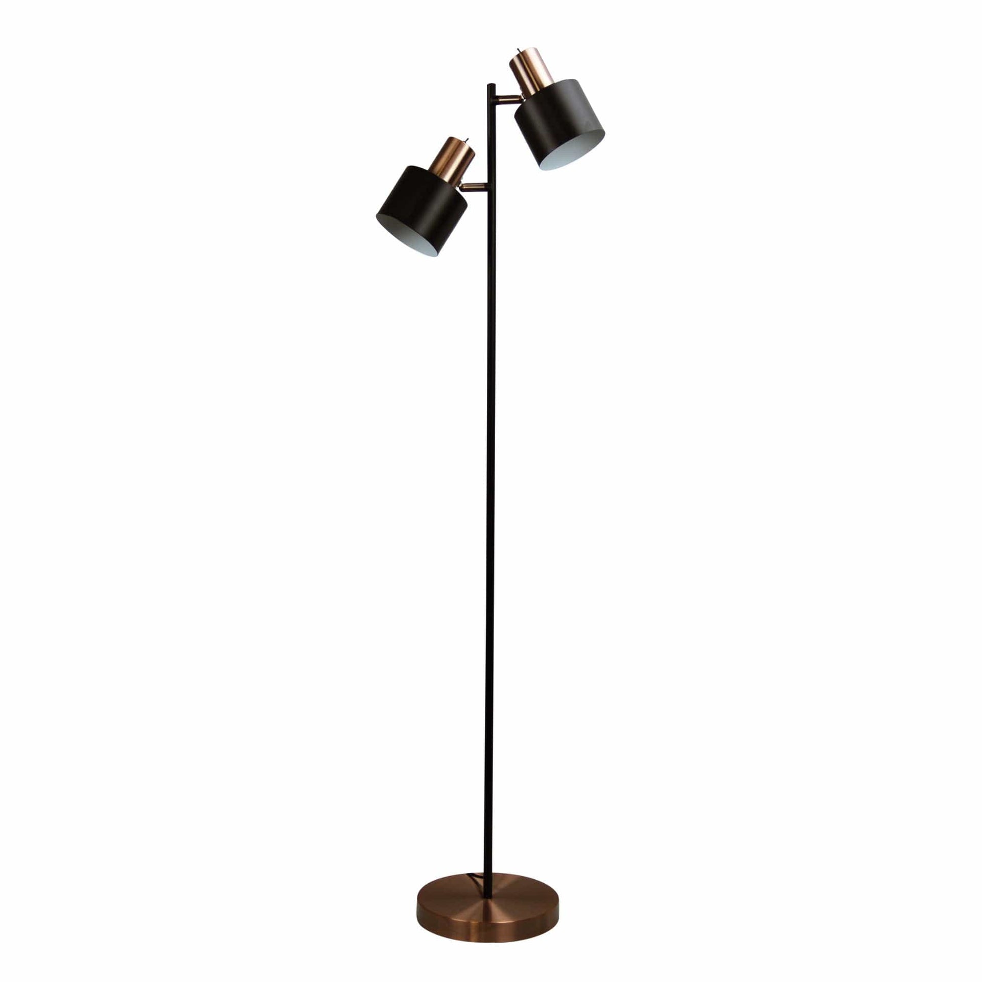 Oriel Lighting Lamp ARI TWIN FLOOR Mid-Century Task Lamp with Brushed Copper