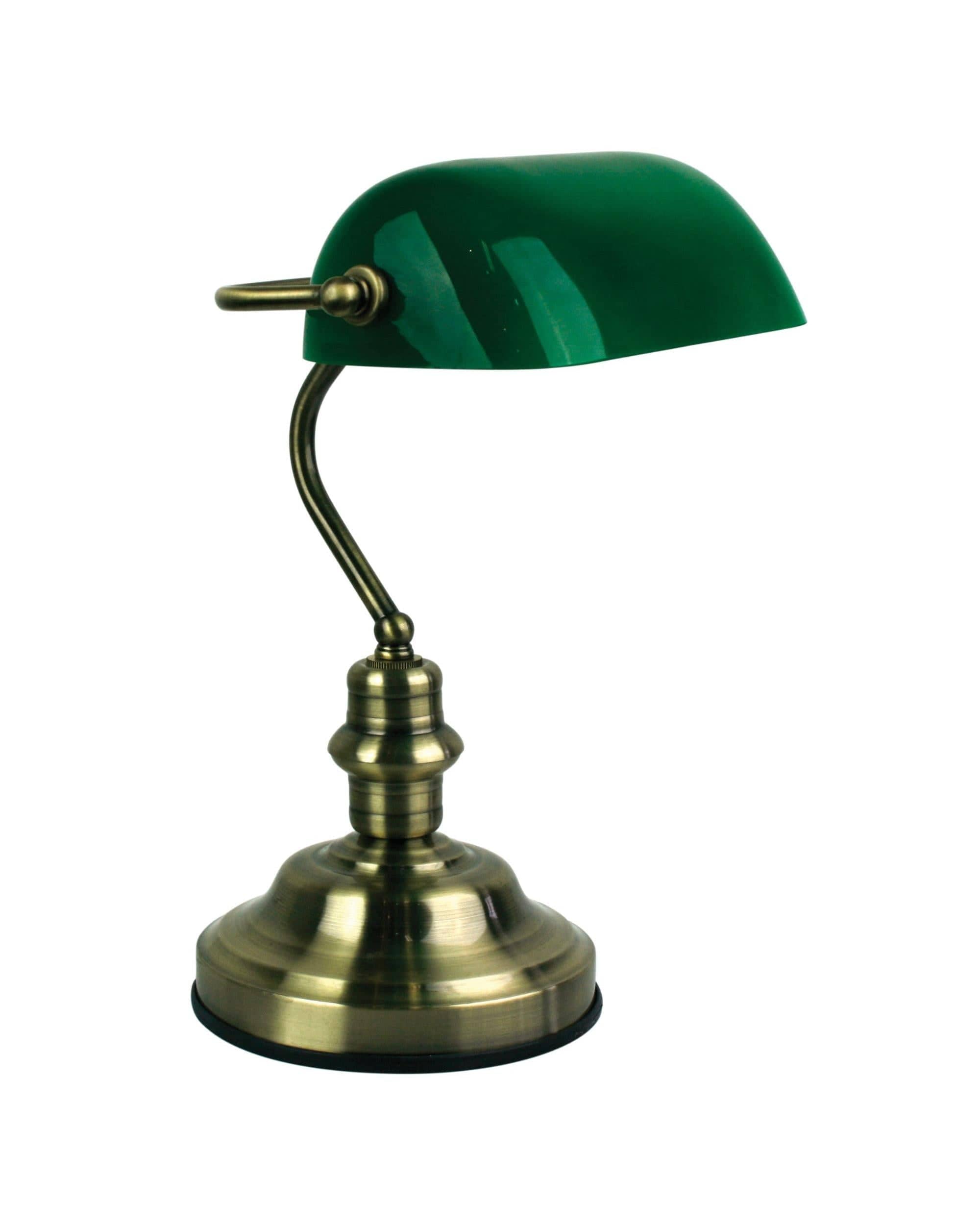 BANKERS TOUCH ON/OFF Touch Lamp Antique Brass