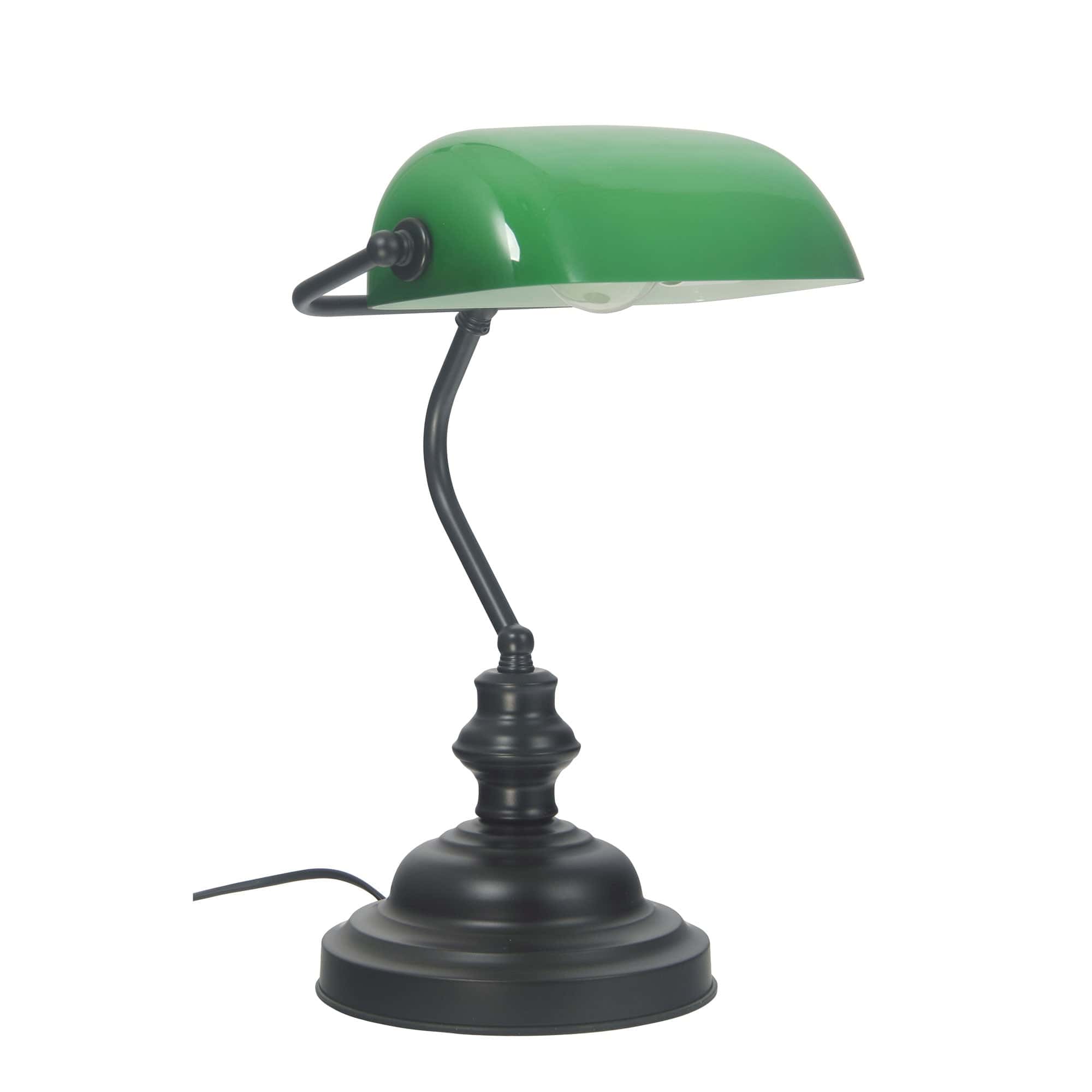 Oriel Lighting Lamp BANKERS TOUCH ON/OFF Touch Lamp Black