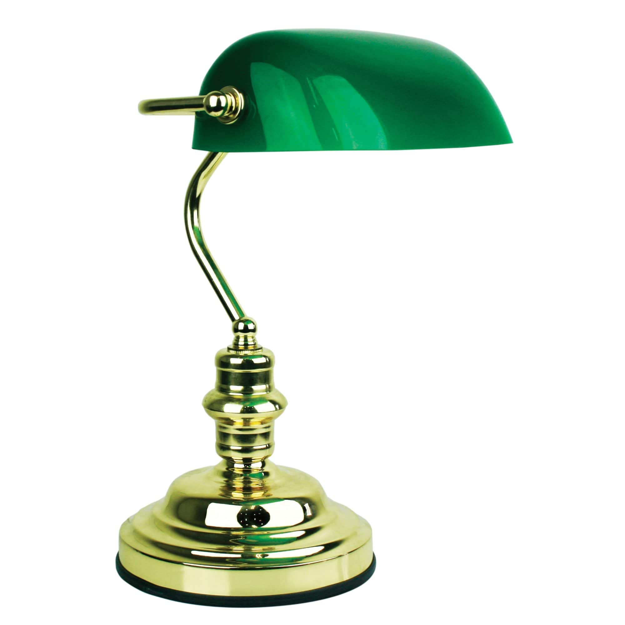 Oriel Lighting Lamp BANKERS TOUCH ON/OFF Touch Lamp Brass Plated
