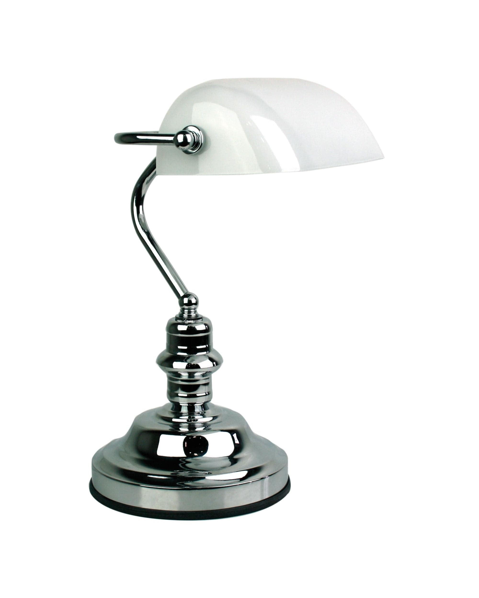 Oriel Lighting Lamp BANKERS TOUCH ON/OFF Touch Lamp Bright Chrome
