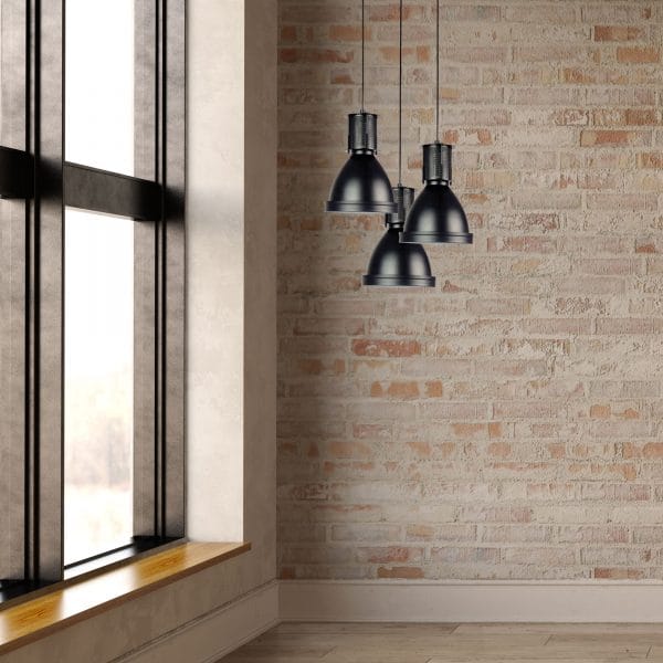 Oriel Lighting Lamp BAY.19 Pendant Light Black Retro Industrial Single Pendant