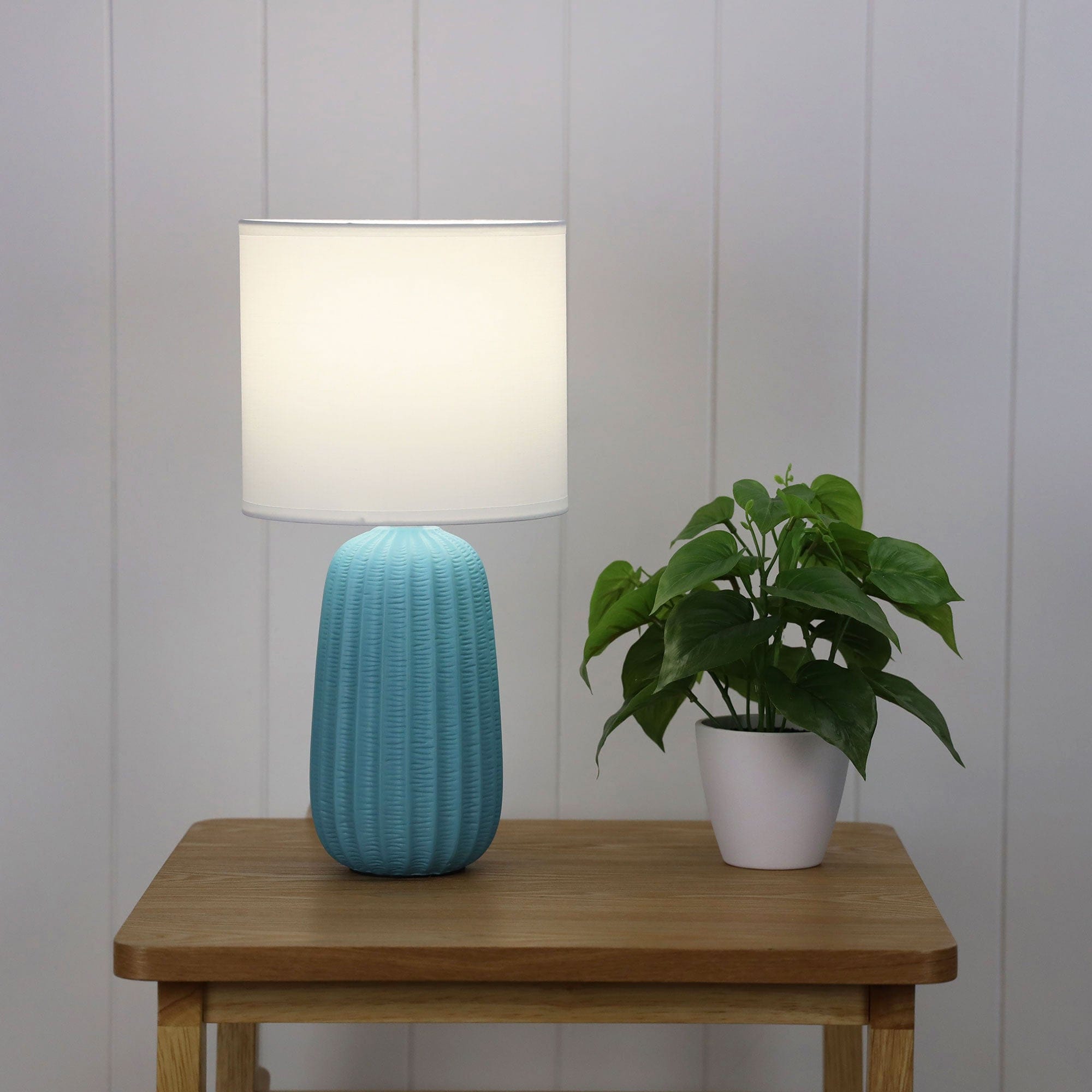 Oriel Lighting Lamp BENJY.20 Blue Ceramic Table Lamp