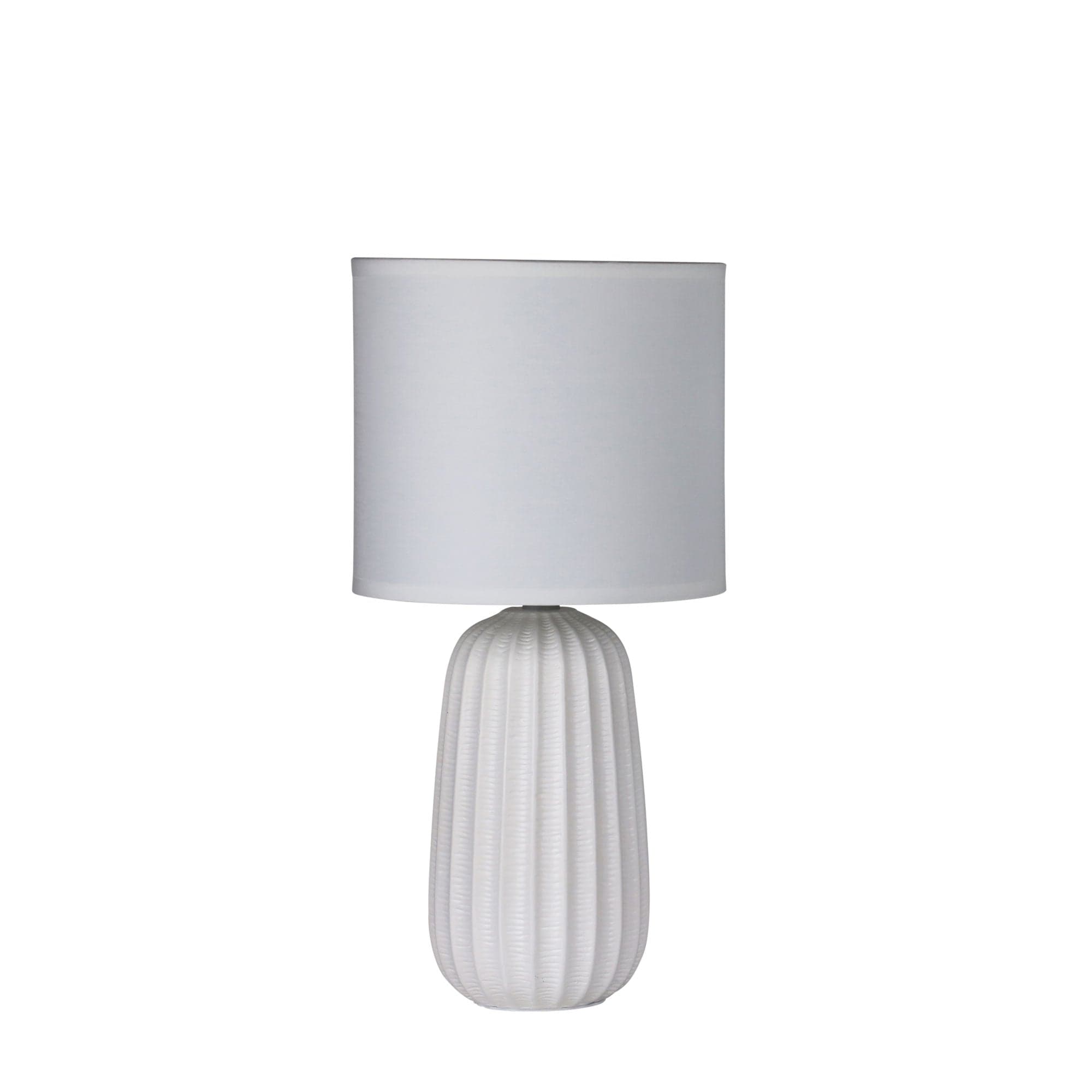 Oriel Lighting Lamp BENJY.20 White Ceramic Table Lamp