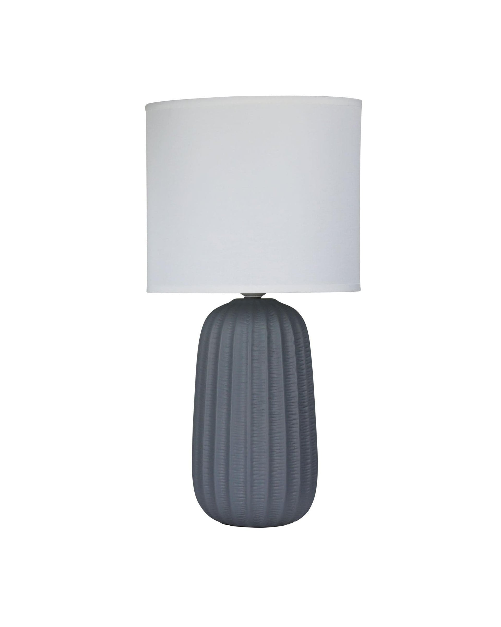 Oriel Lighting Lamp BENJY.25 Grey Ceramic Table Lamp