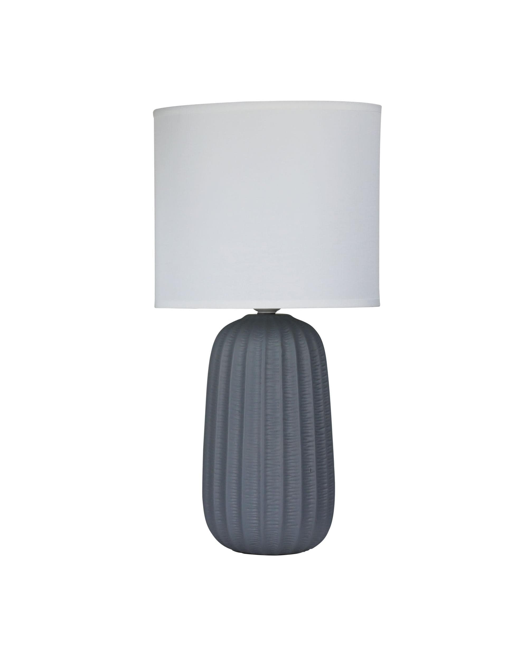 Oriel Lighting Lamp BENJY.25 Grey Ceramic Table Lamp