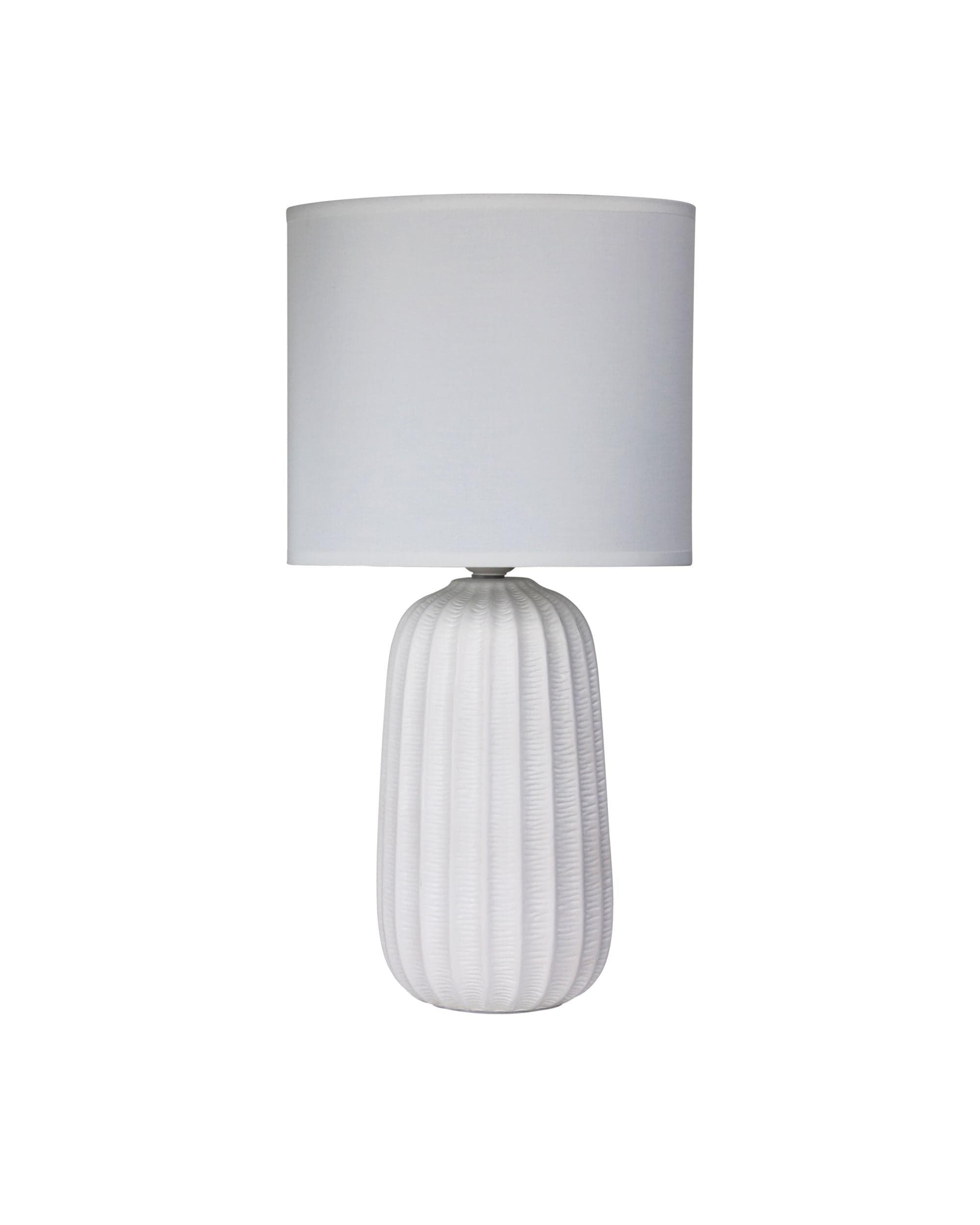 Oriel Lighting Lamp BENJY.25 White Ceramic Table Lamp