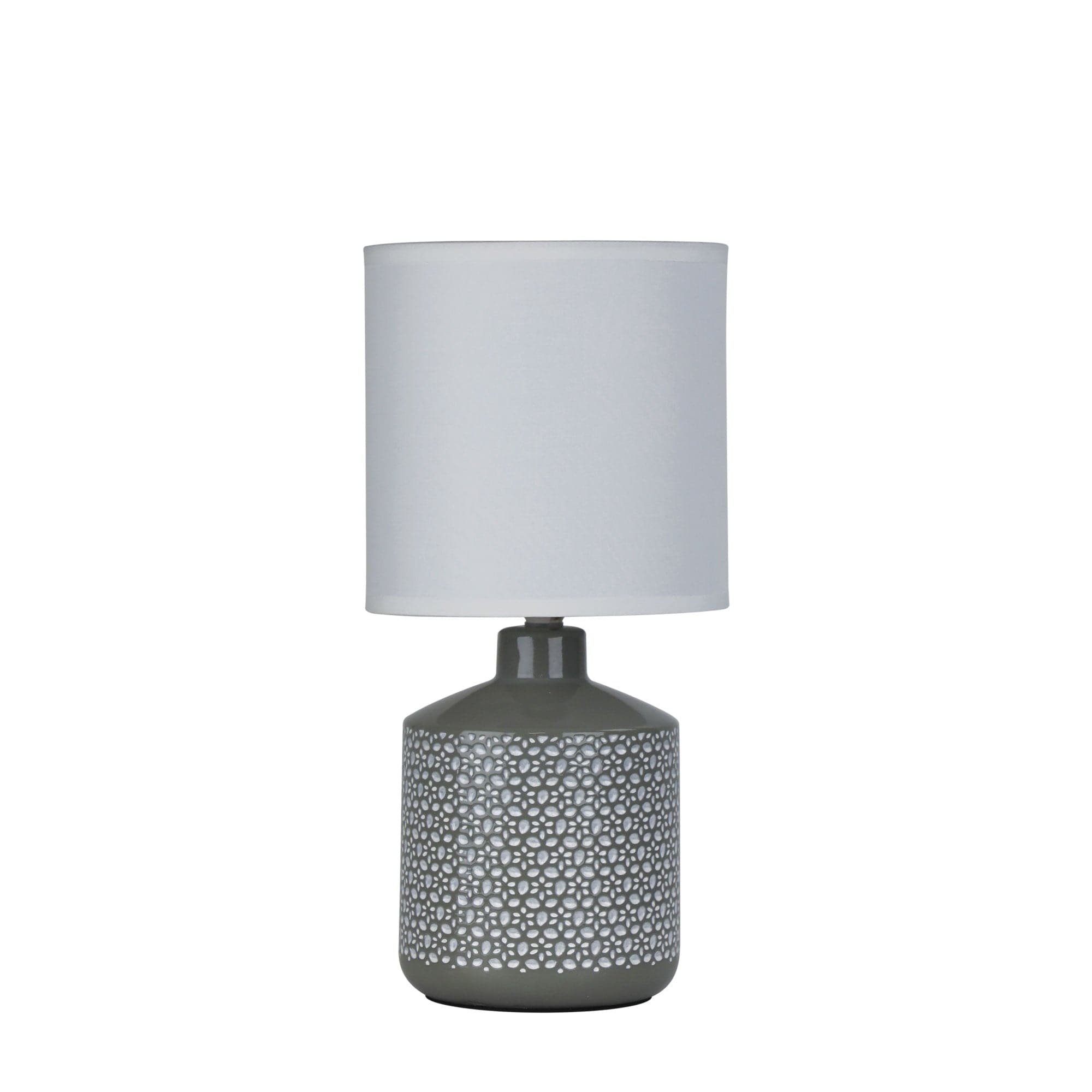 Oriel Lighting Lamp CELIA Grey Ceramic Table Lamp