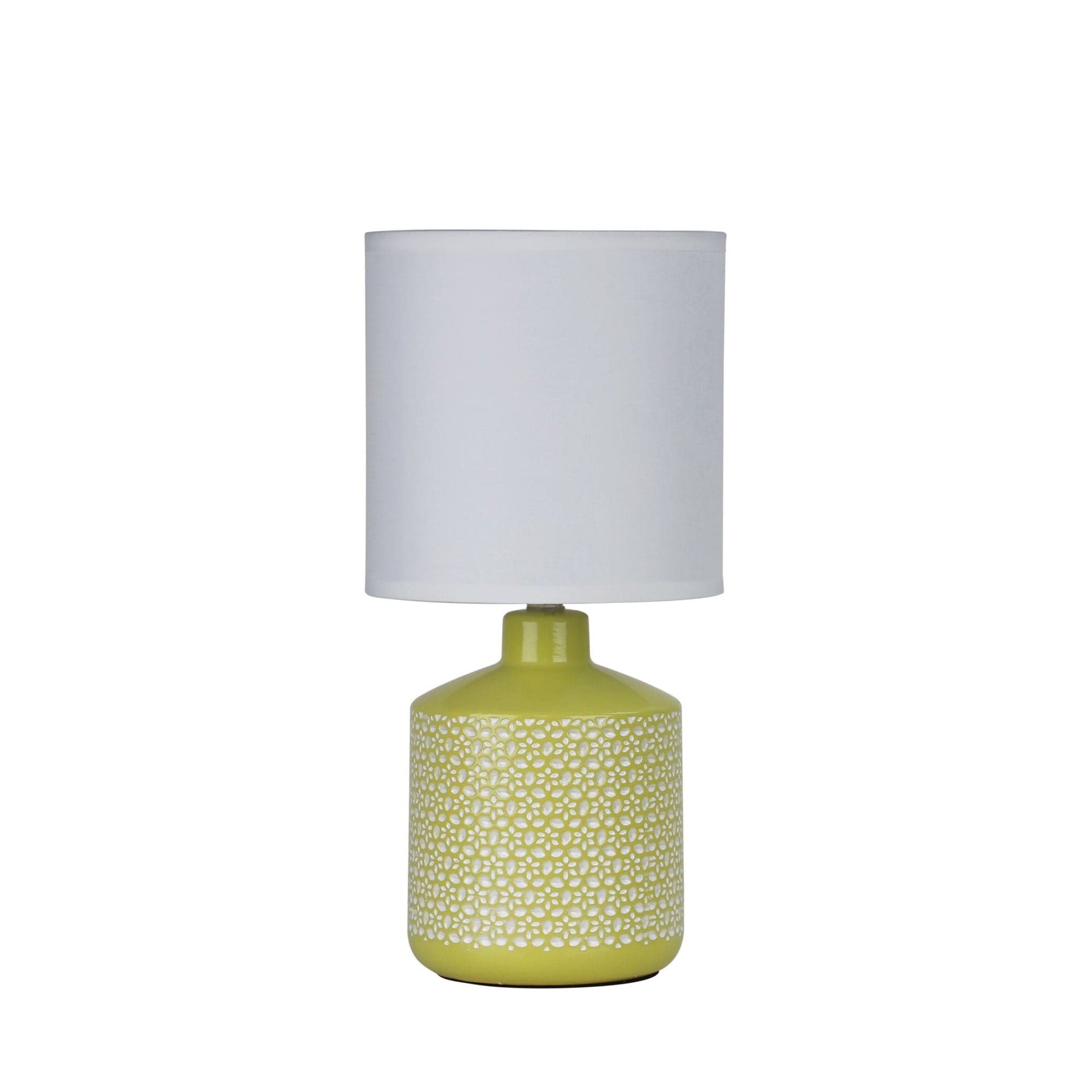 Oriel Lighting Lamp CELIA Yellow Ceramic Table Lamp