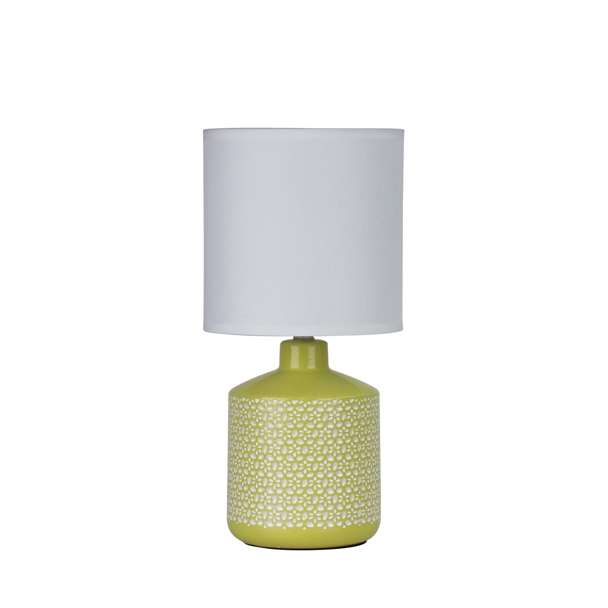Oriel Lighting Lamp CELIA Yellow Ceramic Table Lamp