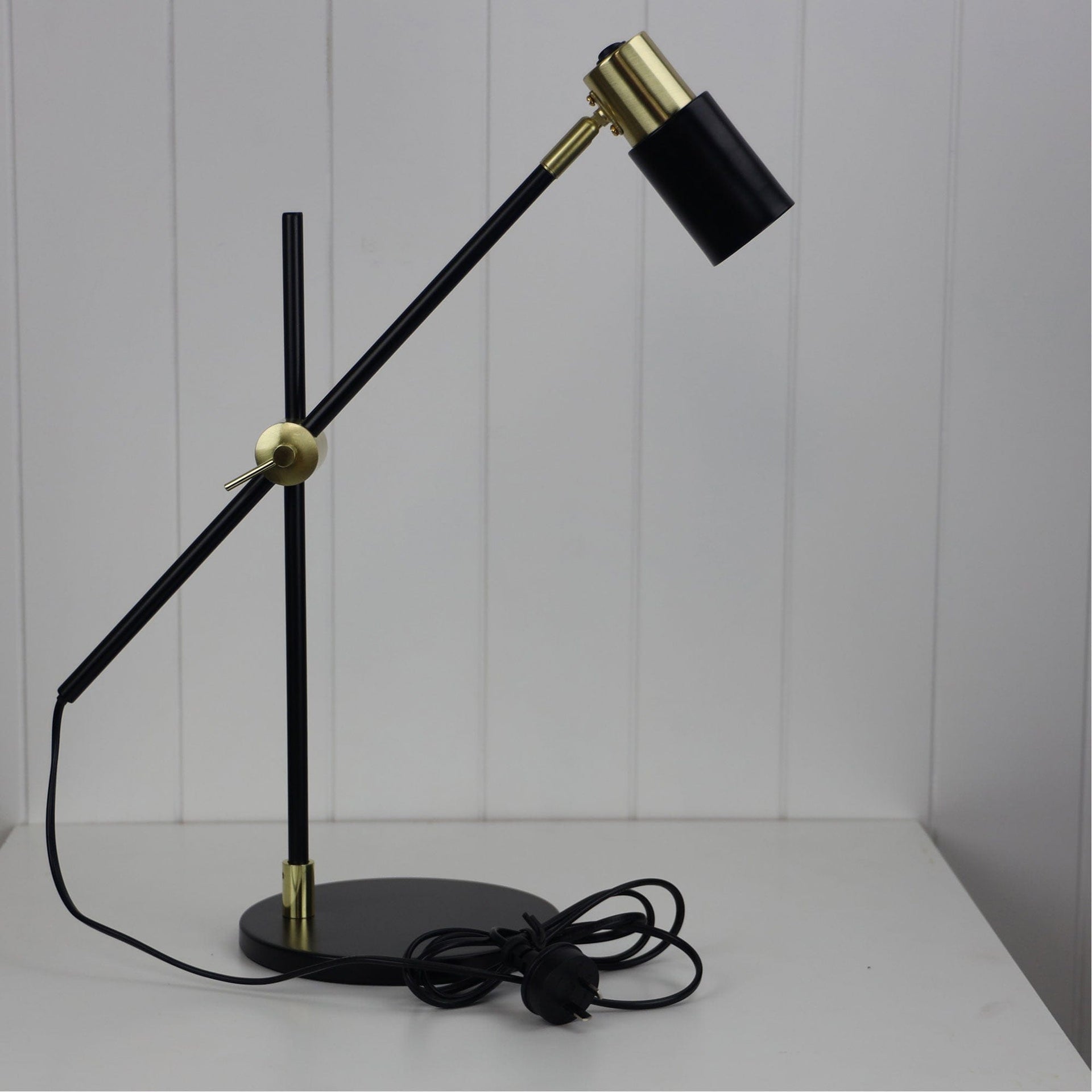 Oriel Lighting Lamp CHARLIE LED GU10 Desk Lamp Satin Brass