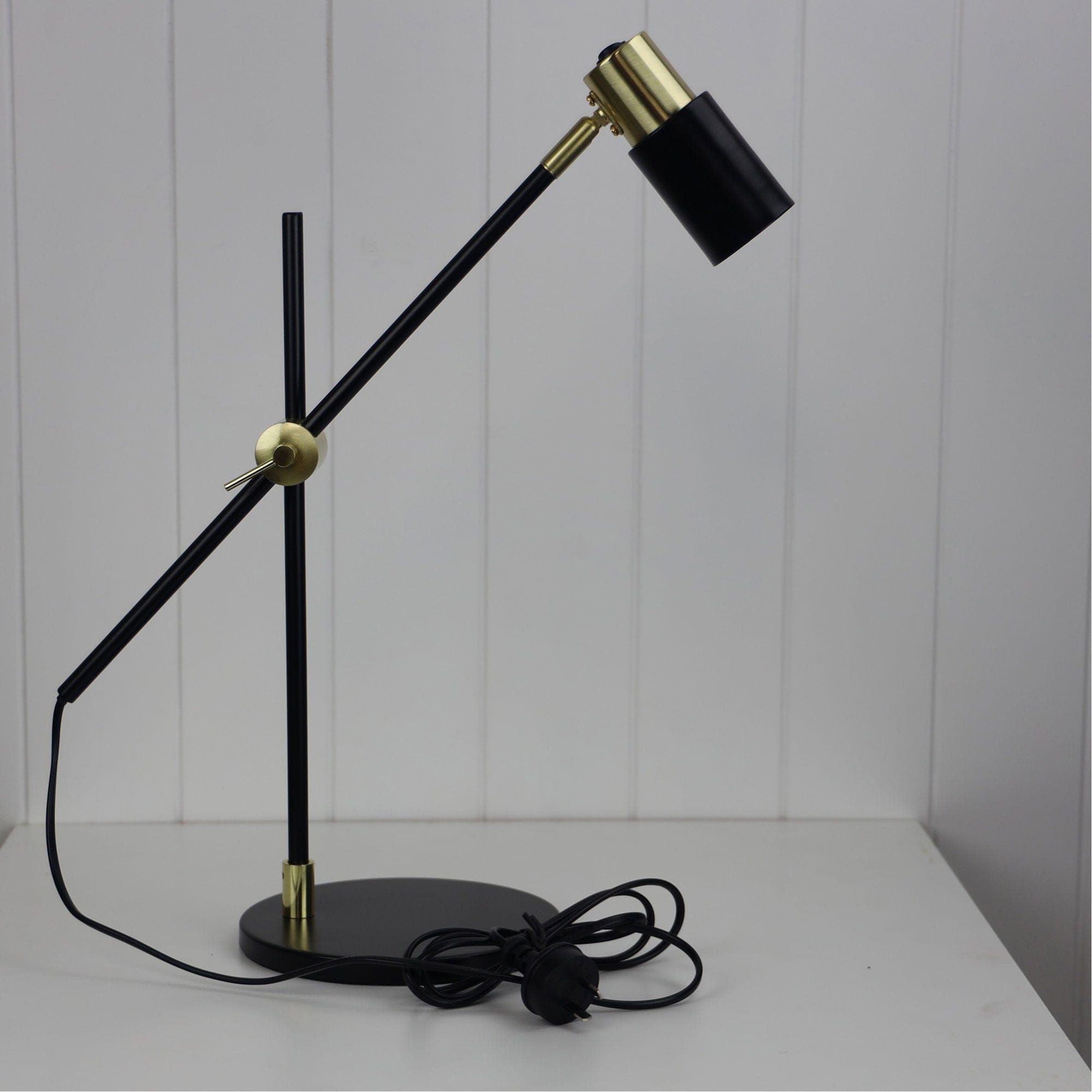 Oriel Lighting Lamp CHARLIE LED GU10 Desk Lamp Satin Brass