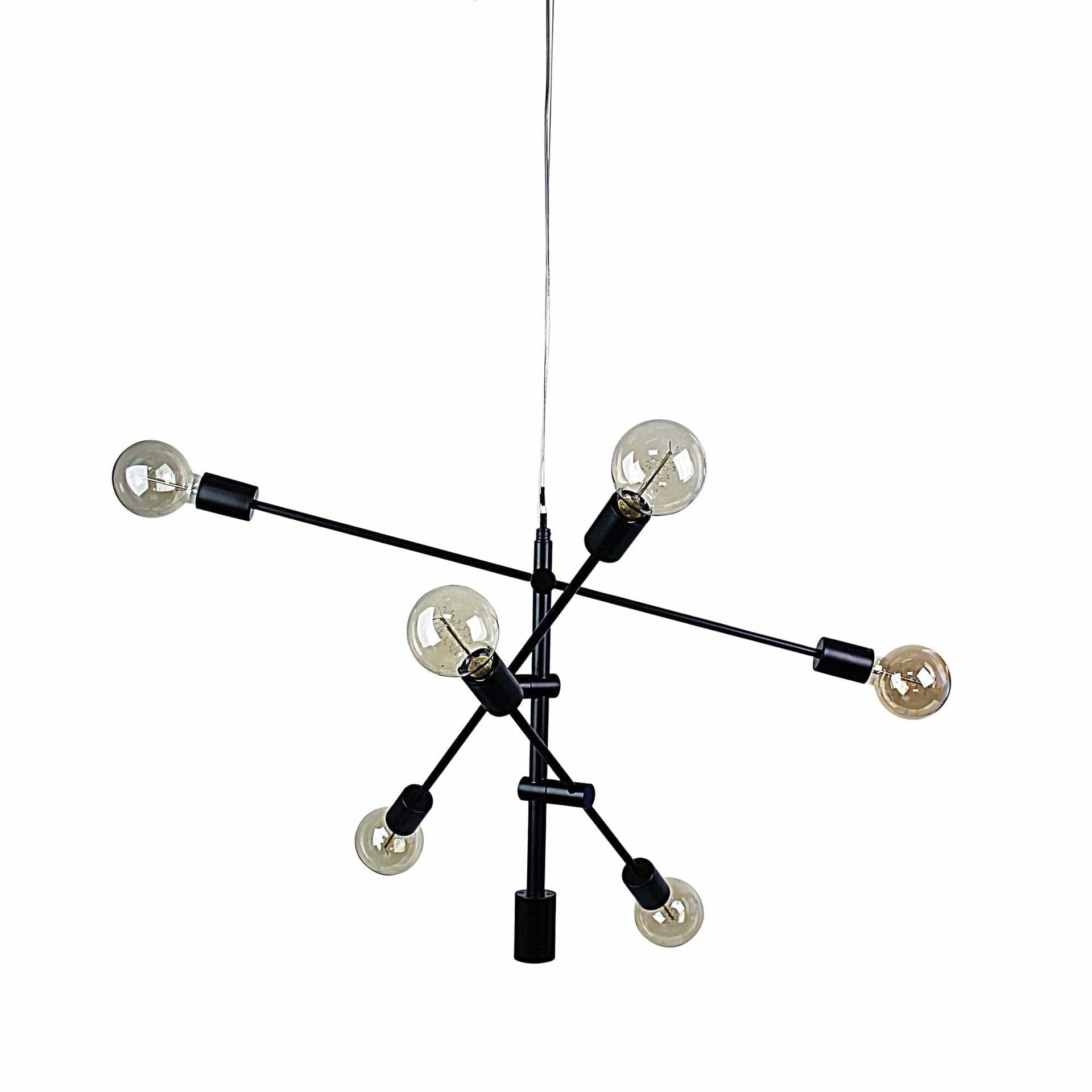 Oriel Lighting Lamp CHELSEA Black Contemporary Satellite Pendant
