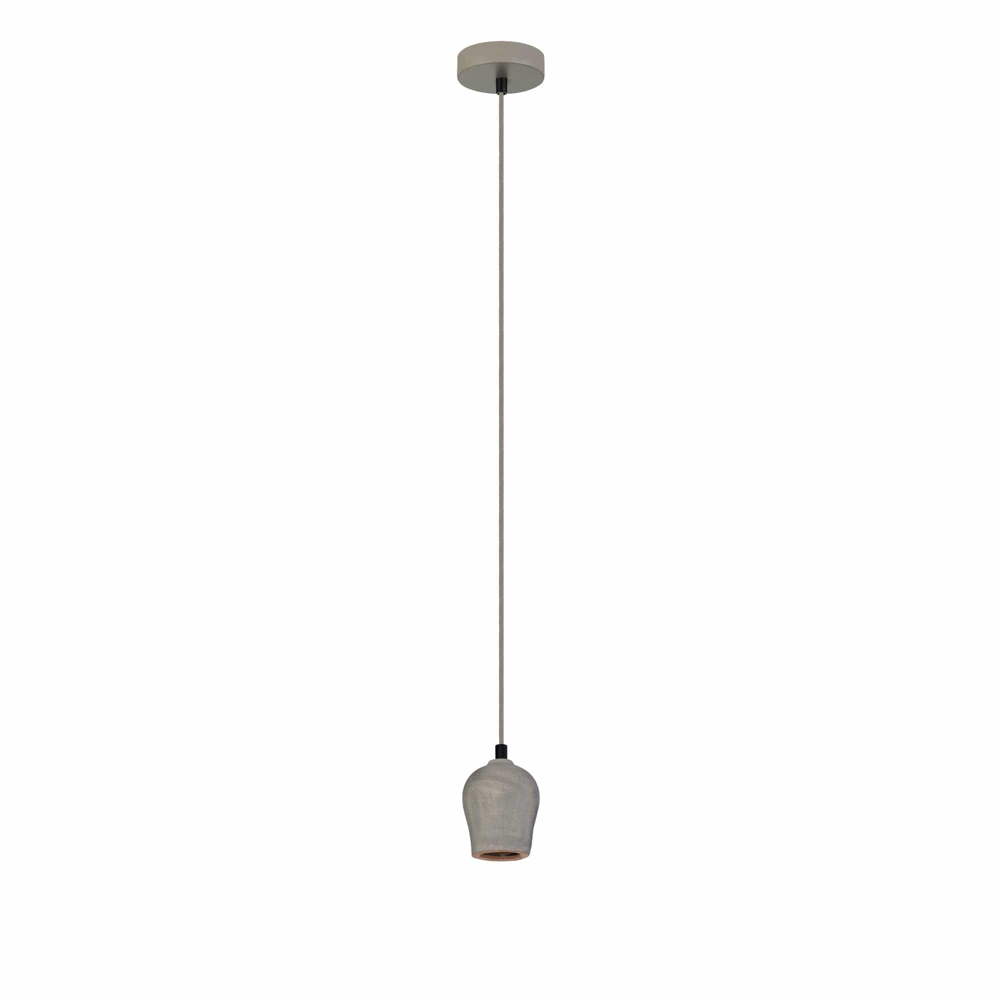 Oriel Lighting Lamp CHUNK Urban Concrete Pendant Suspension 180cm