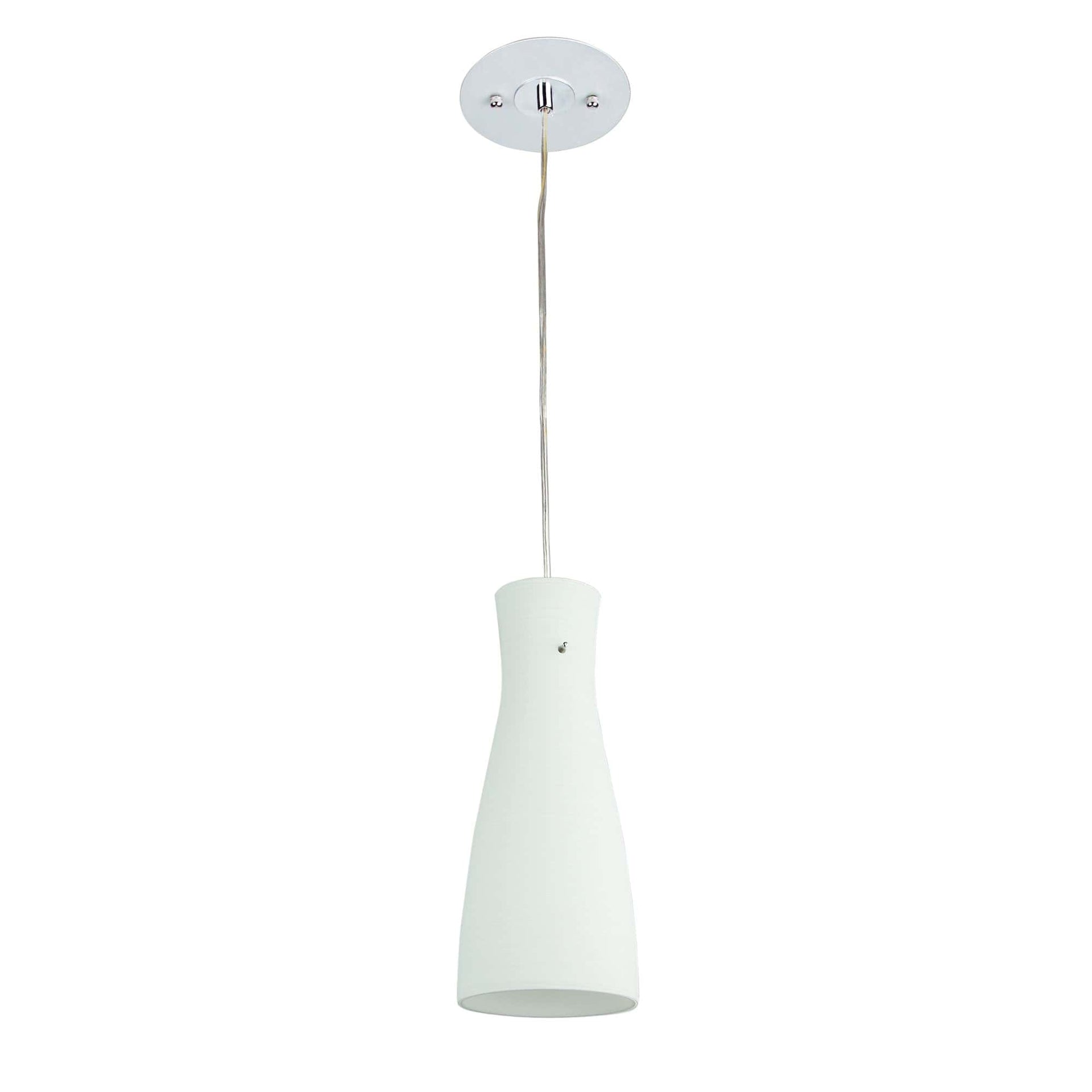 Oriel Lighting Lamp CLEO White White Brushed 30cm Glass Pendant