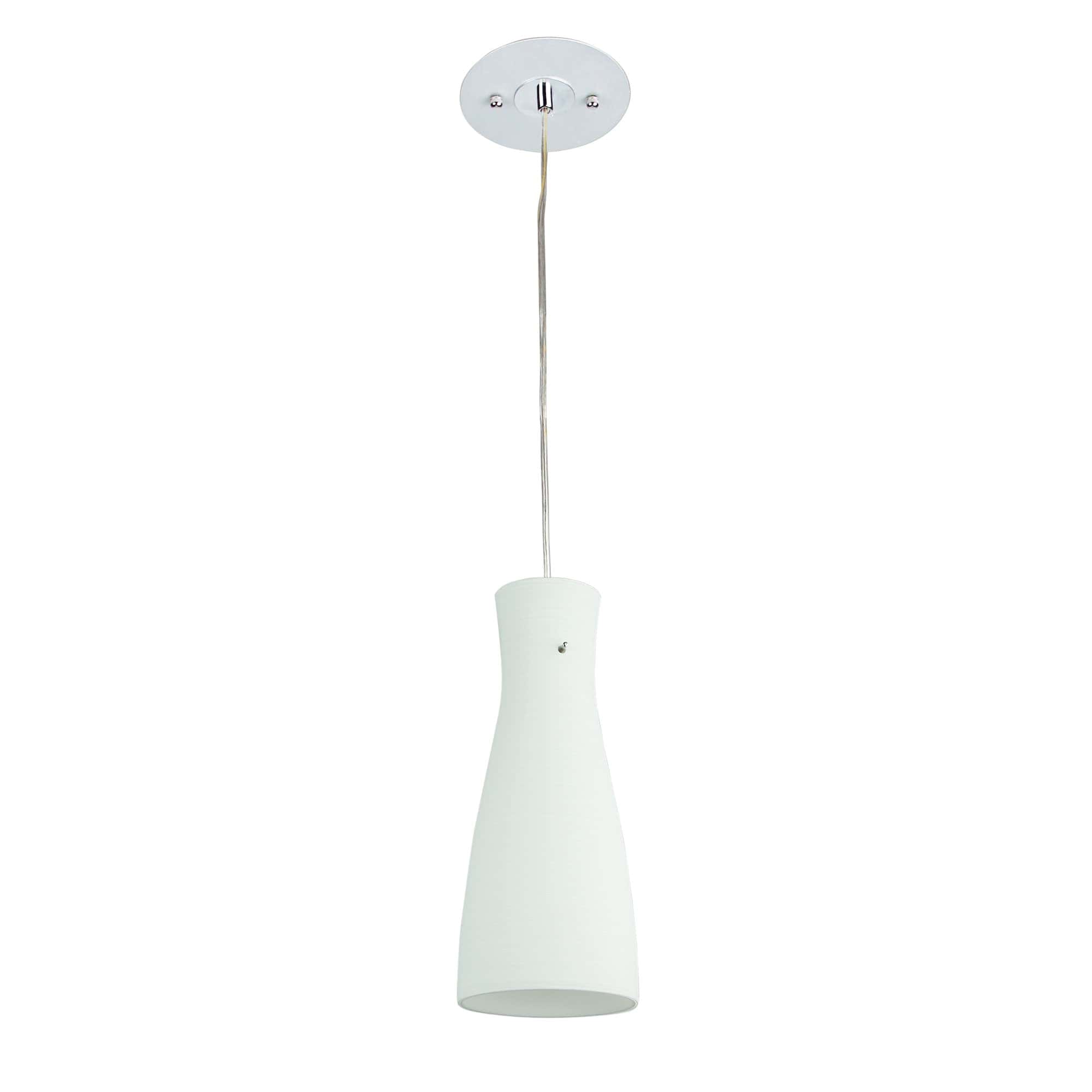 Oriel Lighting Lamp CLEO White White Brushed 30cm Glass Pendant