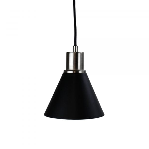 Oriel Lighting Lamp COMO 3 LIGHT Black and Brushed Chrome 3 Light Bar Pendant