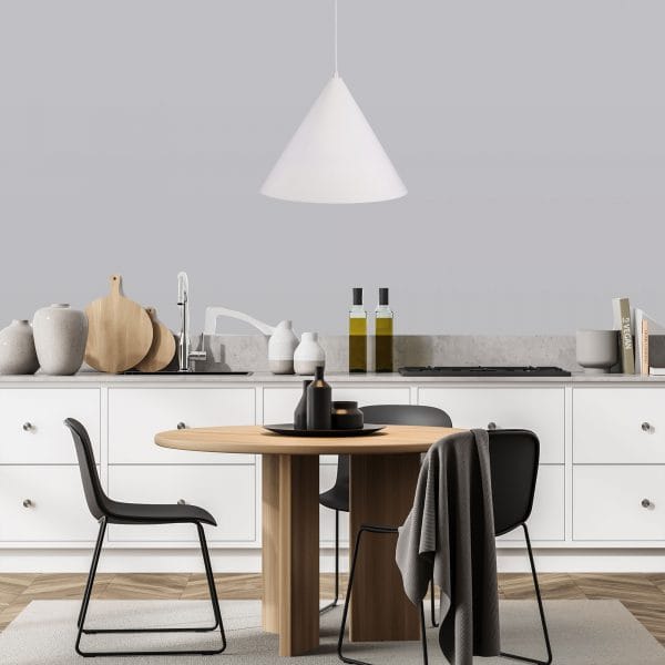 Oriel Lighting Lamp CONIC.45 Stylish Conical White Pendant