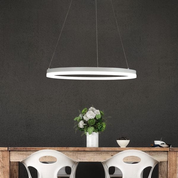 Oriel Lighting Lamp CRONUS.60 Modern LED Halo Pendant White