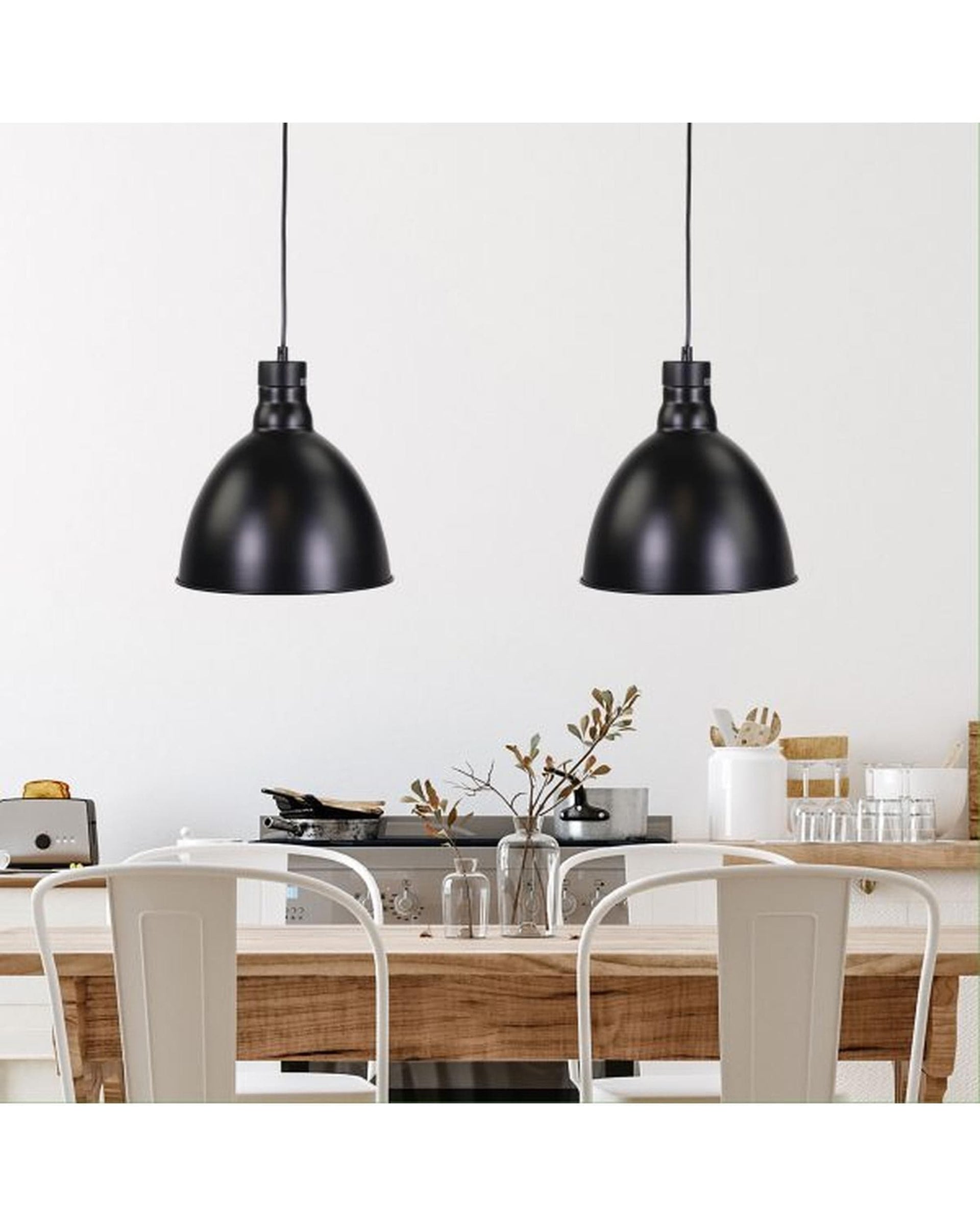 Oriel Lighting Lamp DAWSON.25 25cm Black Barn Style Metal Shade