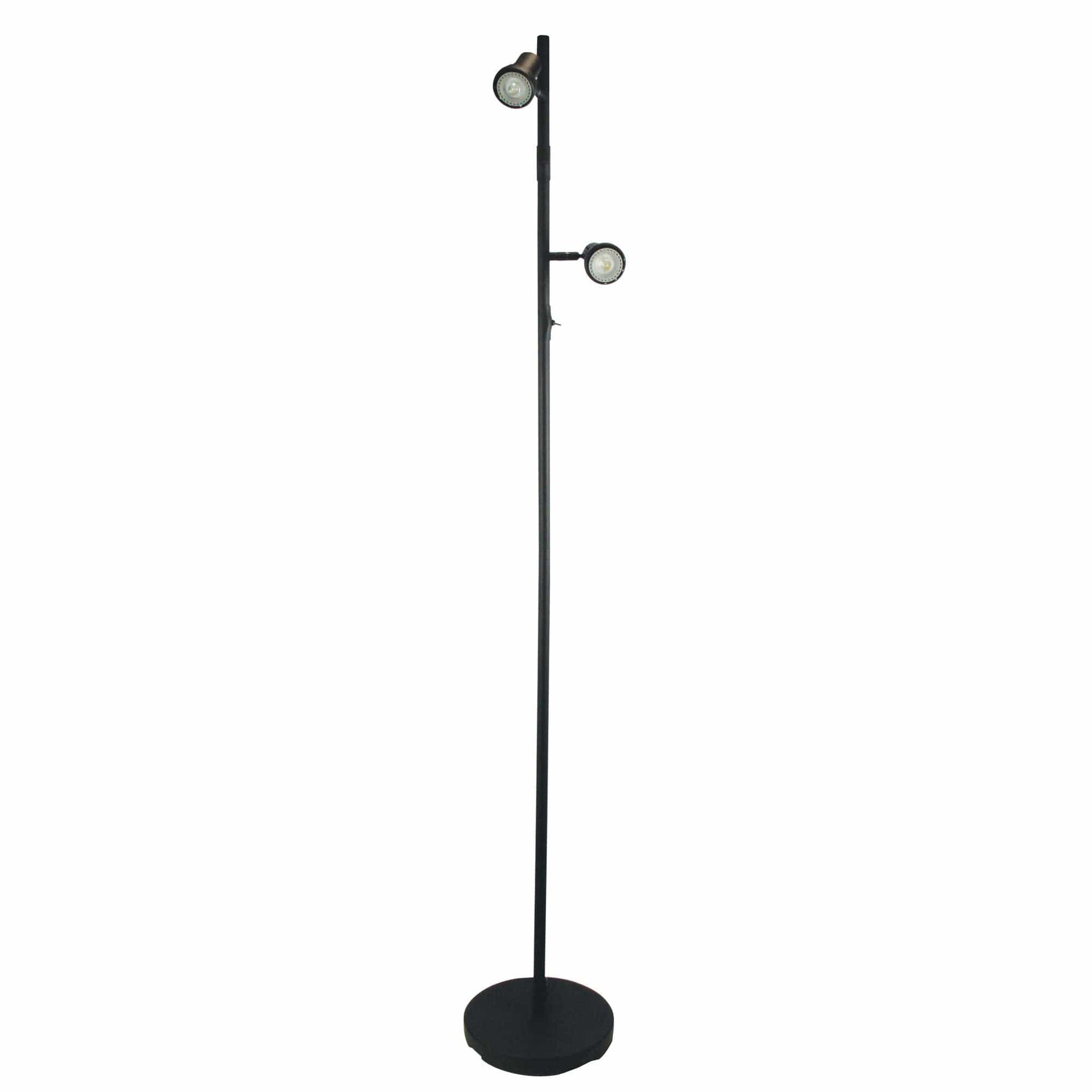 Oriel Lighting Lamp DAXAM LED Twin Adjustable Floor Lamp Black