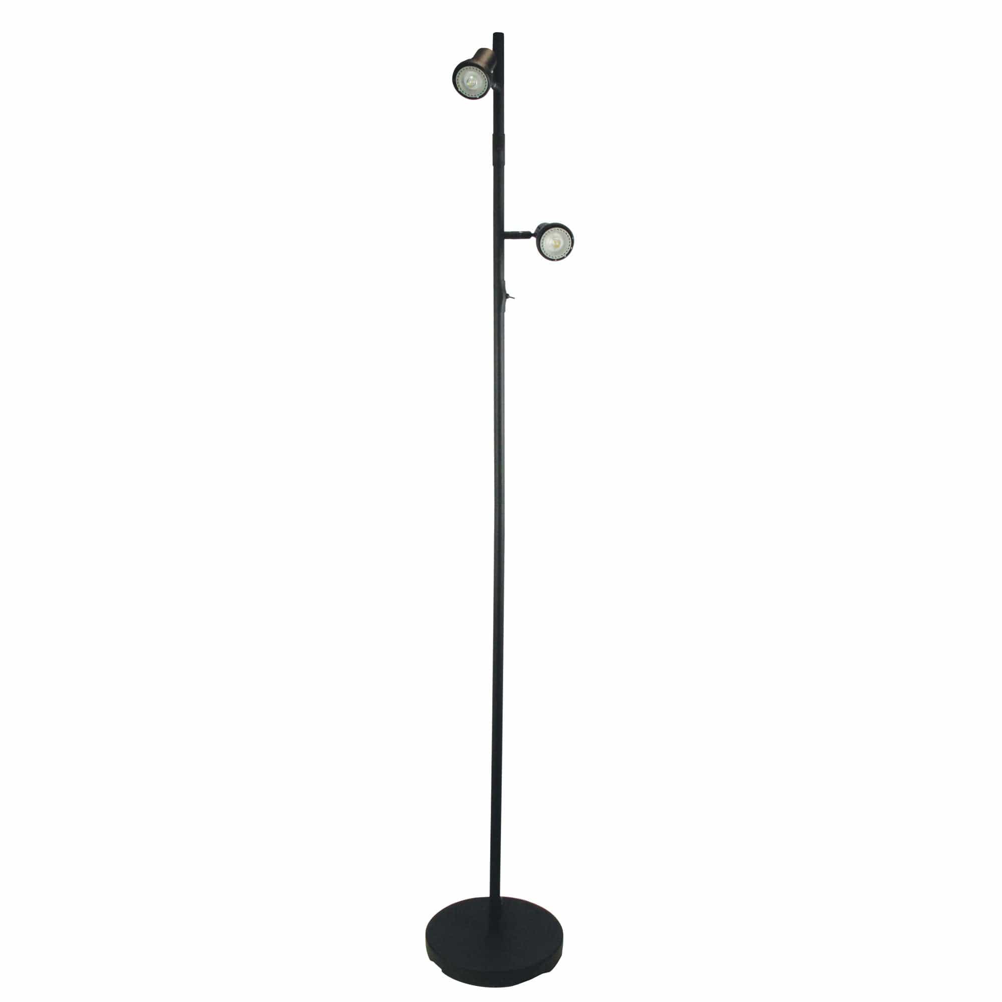 Oriel Lighting Lamp DAXAM LED Twin Adjustable Floor Lamp Black