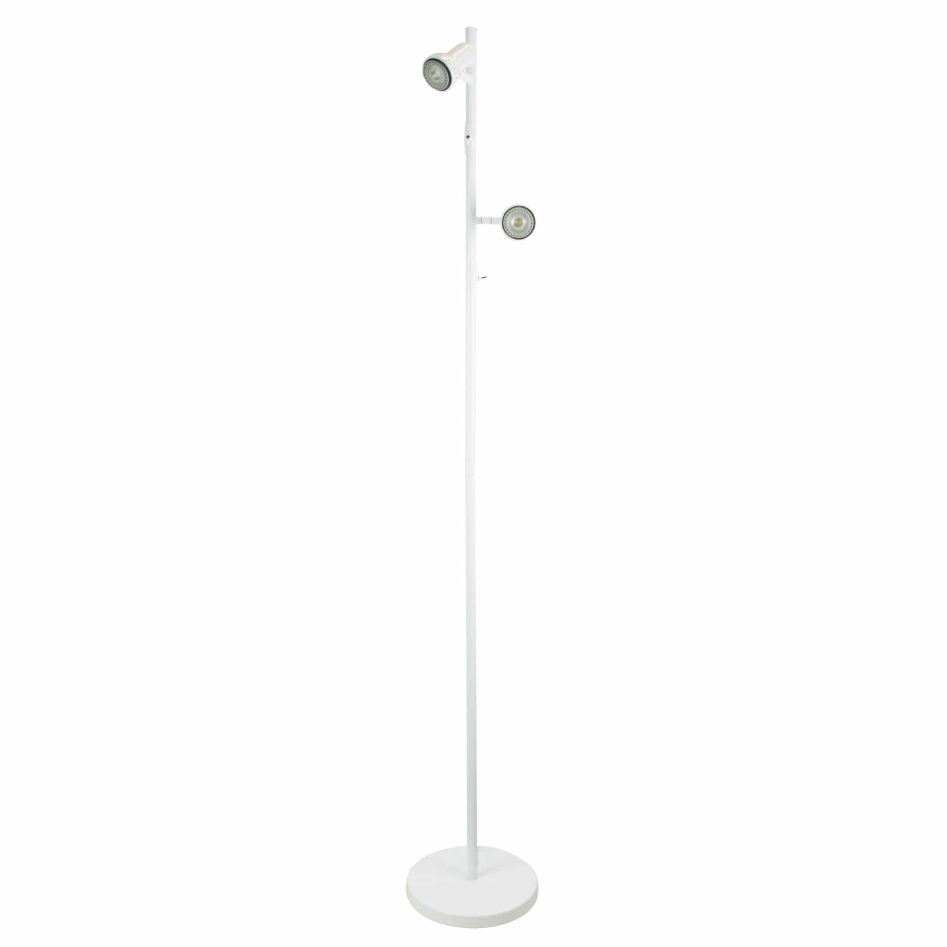Oriel Lighting Lamp DAXAM LED Twin Adjustable Floor Lamp White