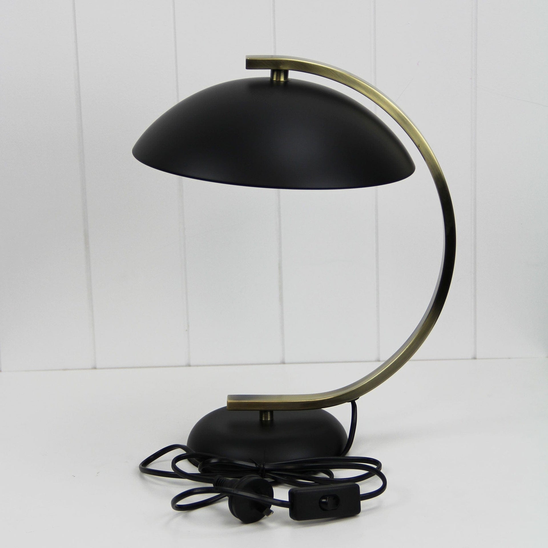 Oriel Lighting Lamp DECO Black Antique Brass Table Lamp