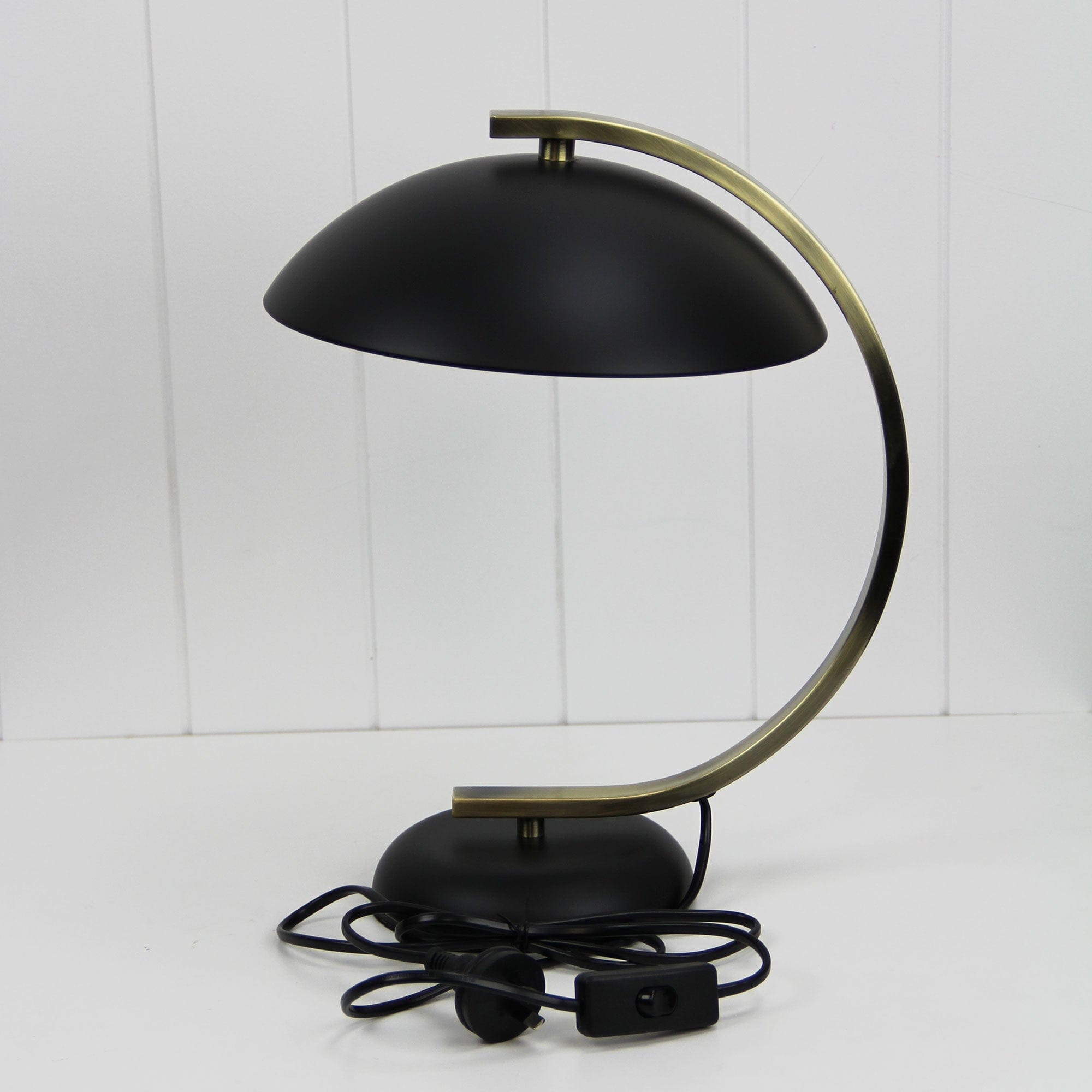 Oriel Lighting Lamp DECO Black Antique Brass Table Lamp