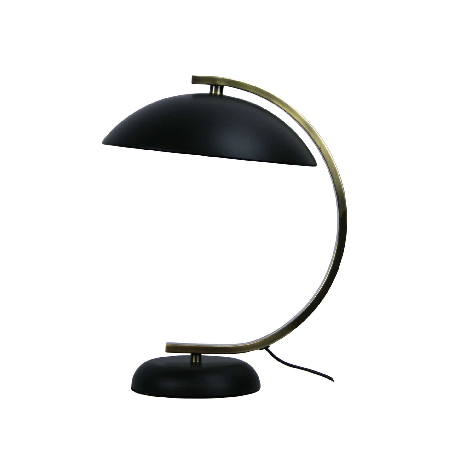 Oriel Lighting Lamp DECO Black Antique Brass Table Lamp