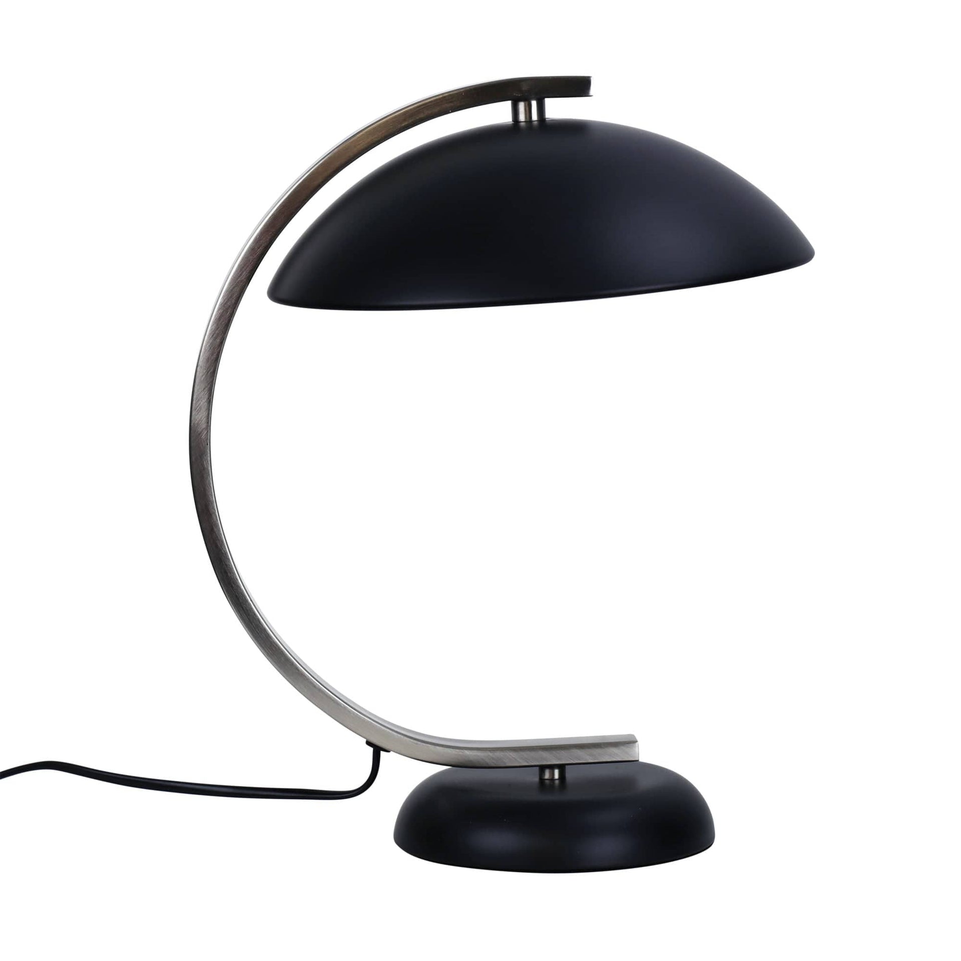 Oriel Lighting Lamp DECO Black Brushed Chrome Table Lamp