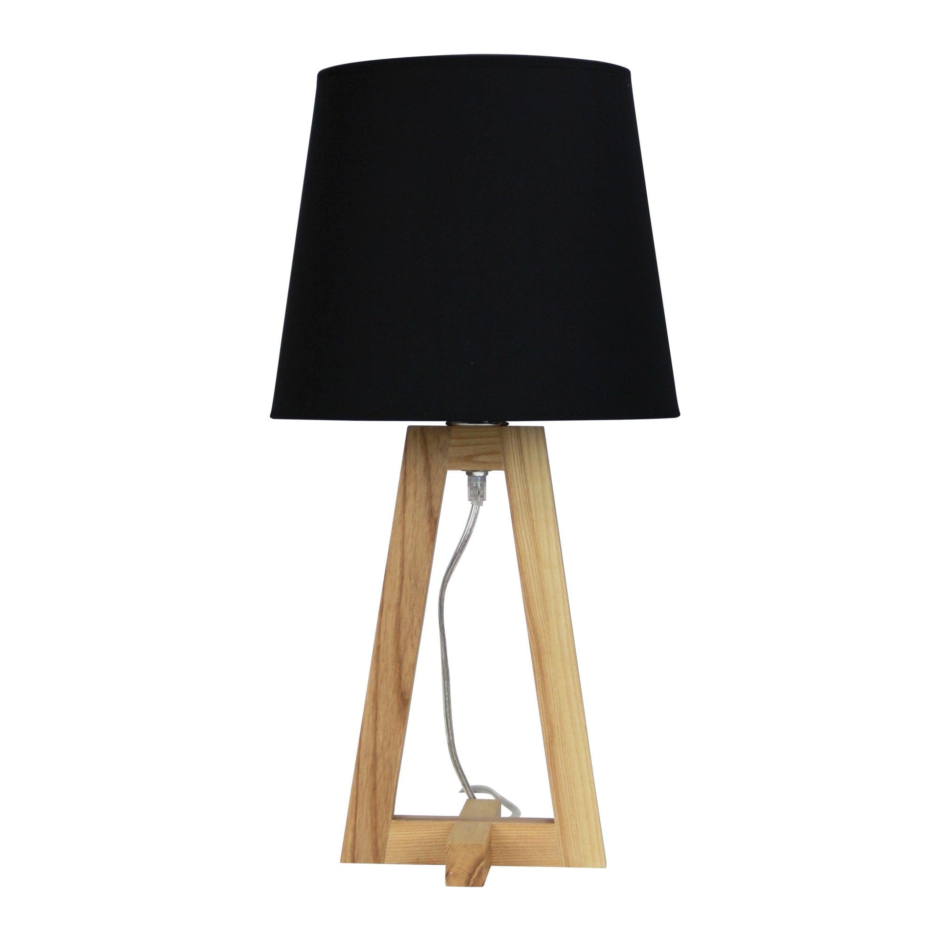 Oriel Lighting Lamp EDRA TABLE LAMP Black Scandi Table Lamp with Black Cotton Shade