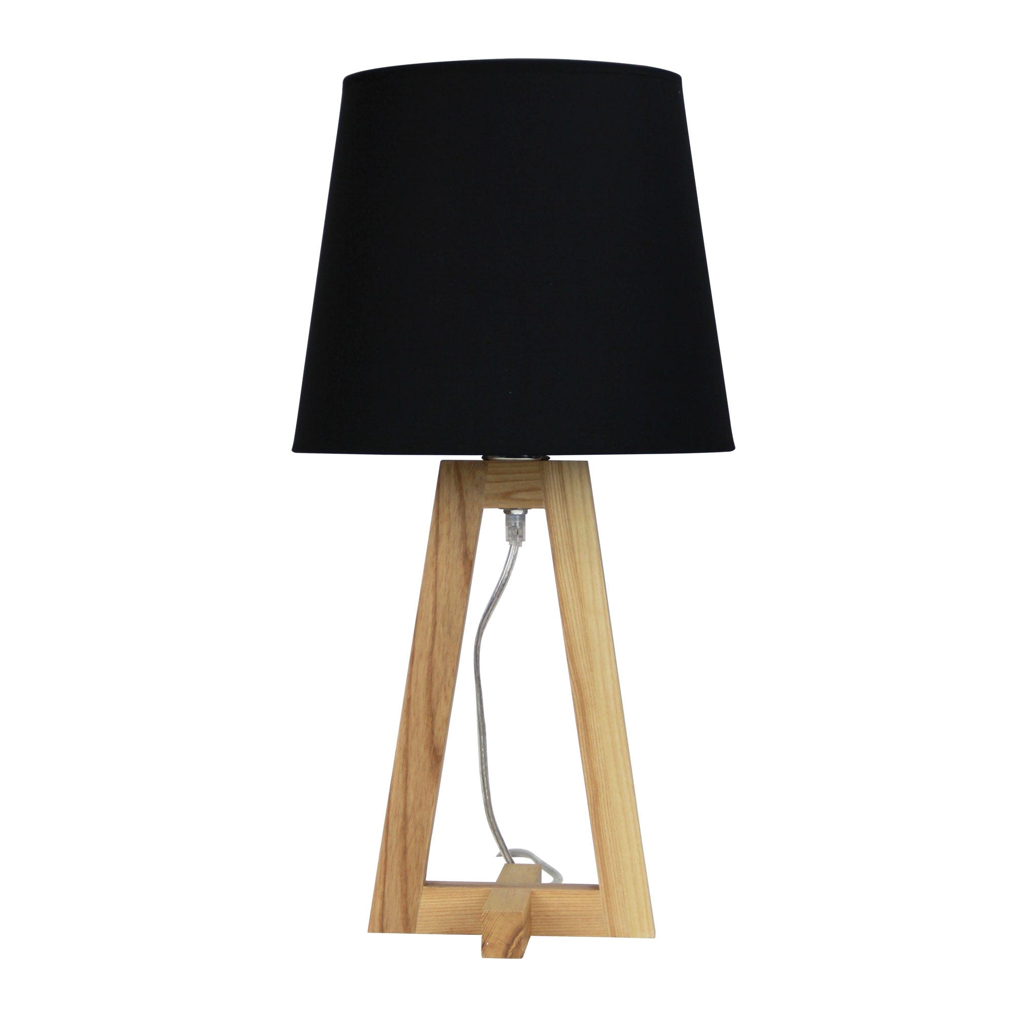 Oriel Lighting Lamp EDRA TABLE LAMP Black Scandi Table Lamp with Black Cotton Shade