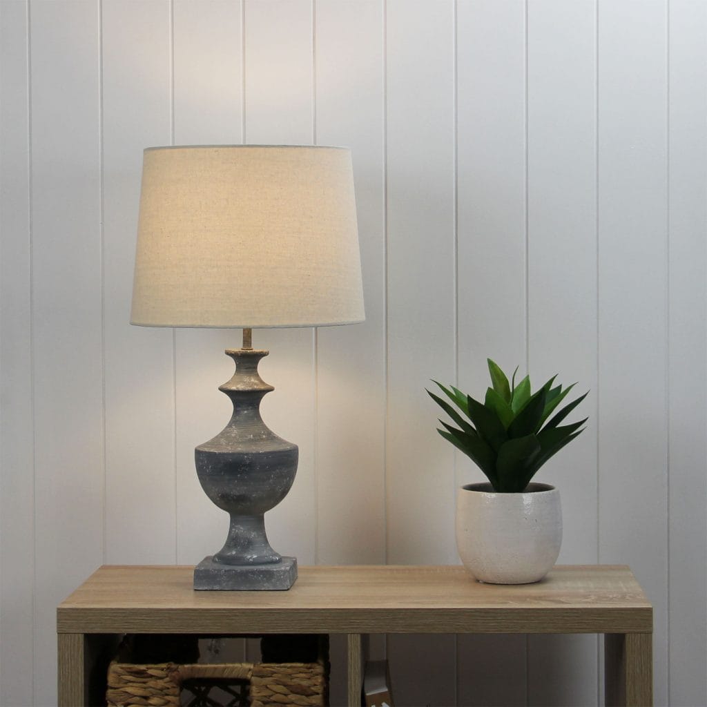 Oriel Lighting Lamp EXETER Complete Resin Table Lamp