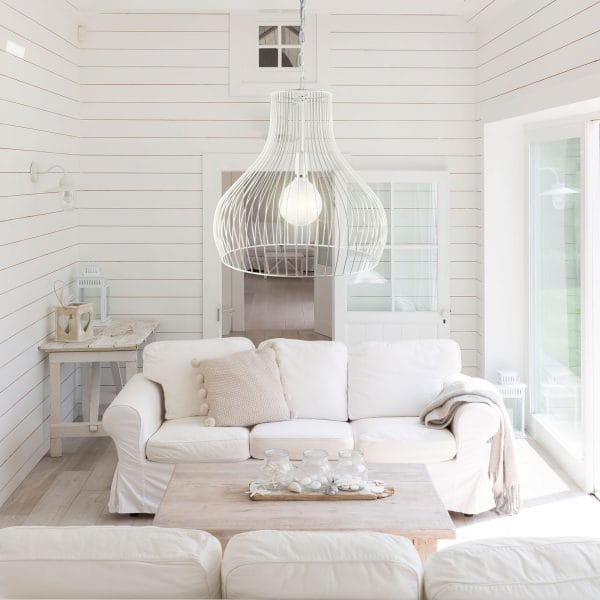 Oriel Lighting Lamp GABBY White 45cm Wire Pendant