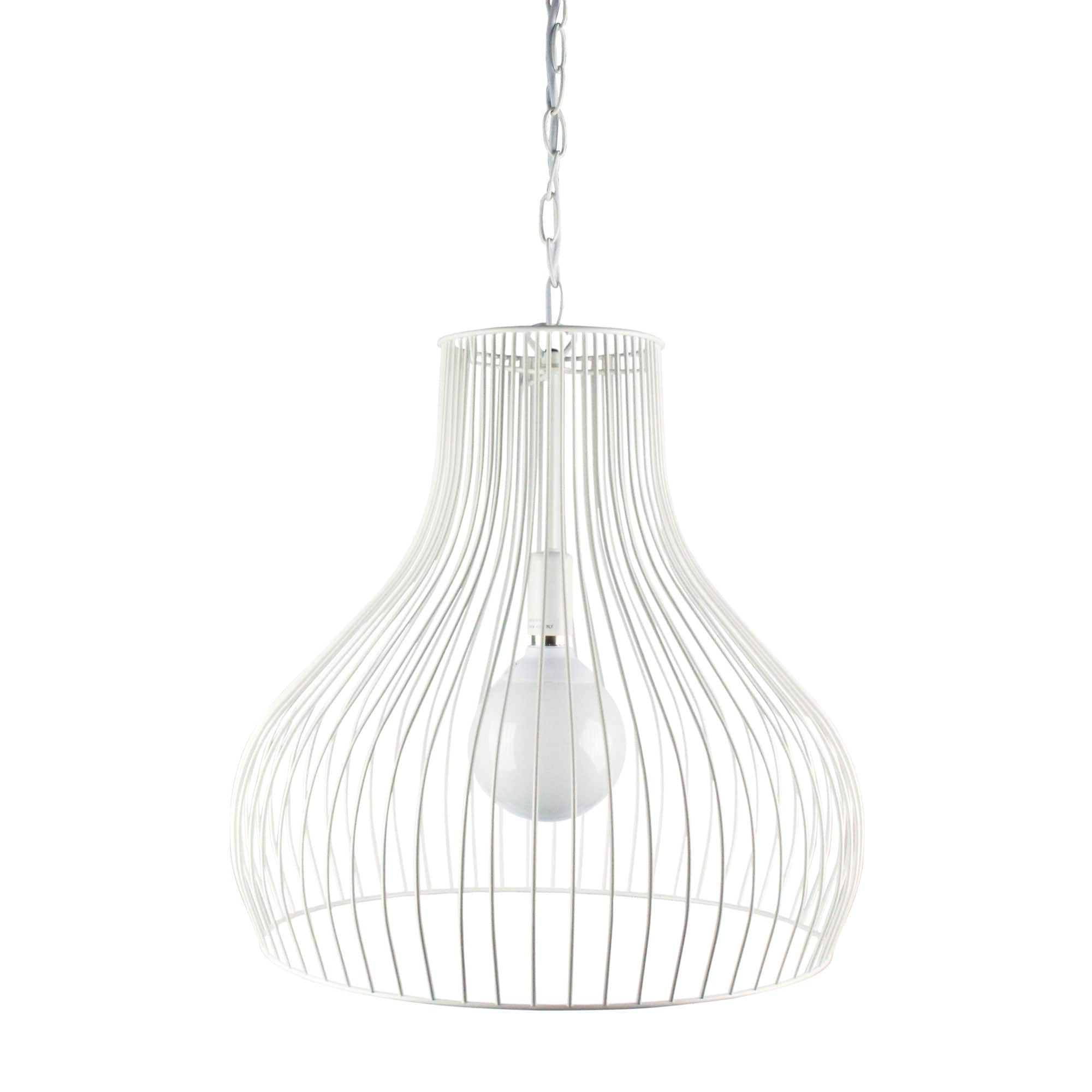 Oriel Lighting Lamp GABBY White 45cm Wire Pendant