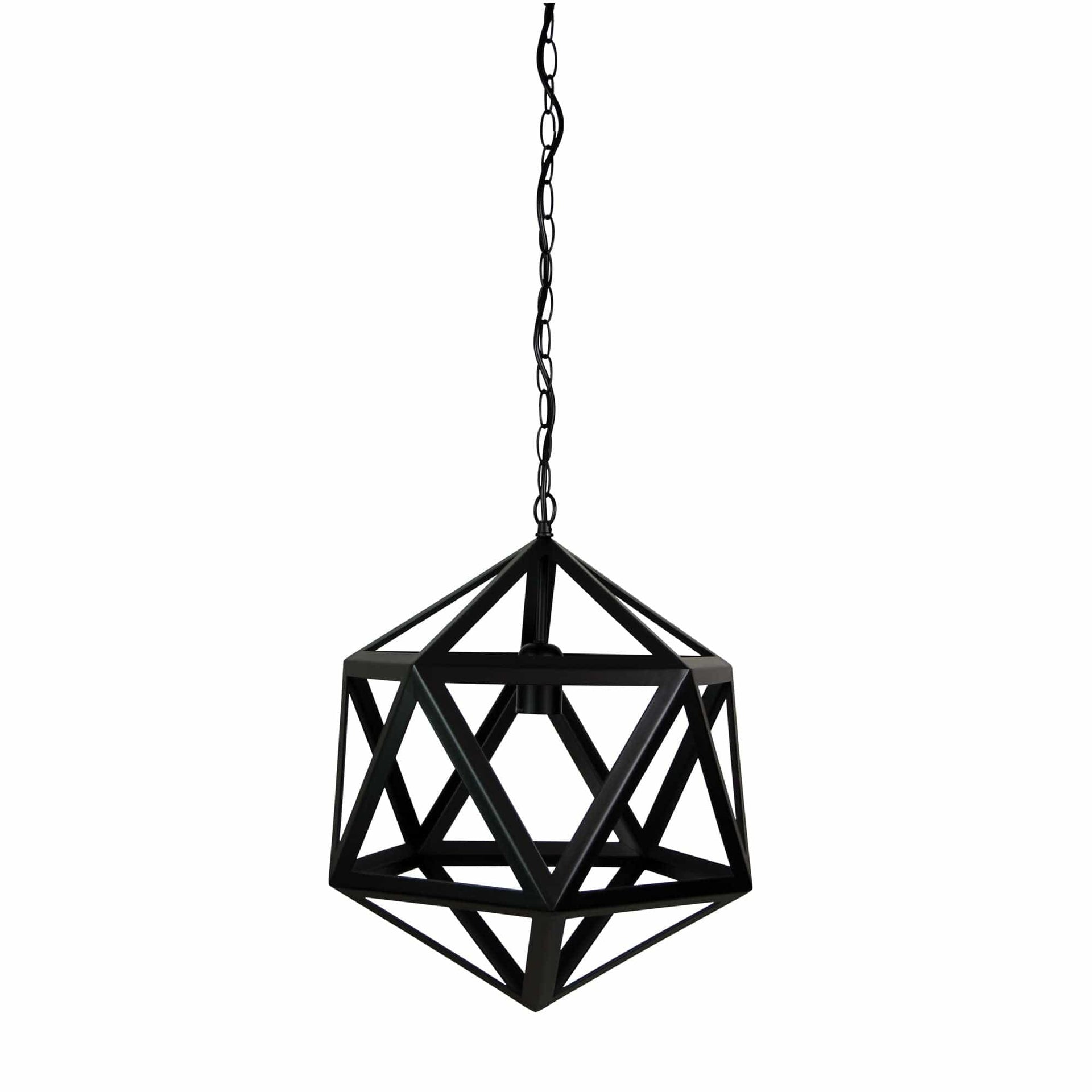 Oriel Lighting Lamp GEO 1 Geometric Single Pendant Matt Black