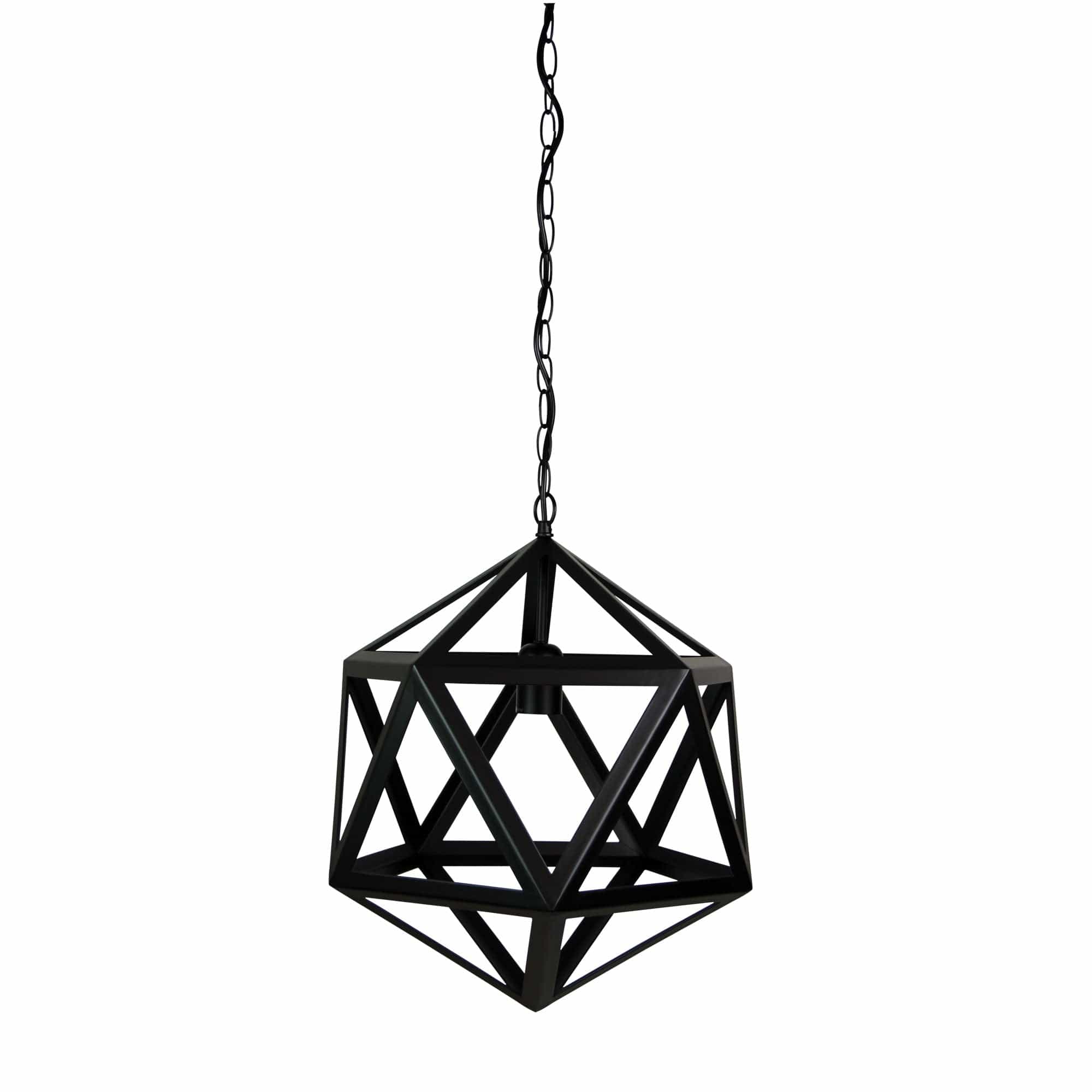 Oriel Lighting Lamp GEO 1 Geometric Single Pendant Matt Black