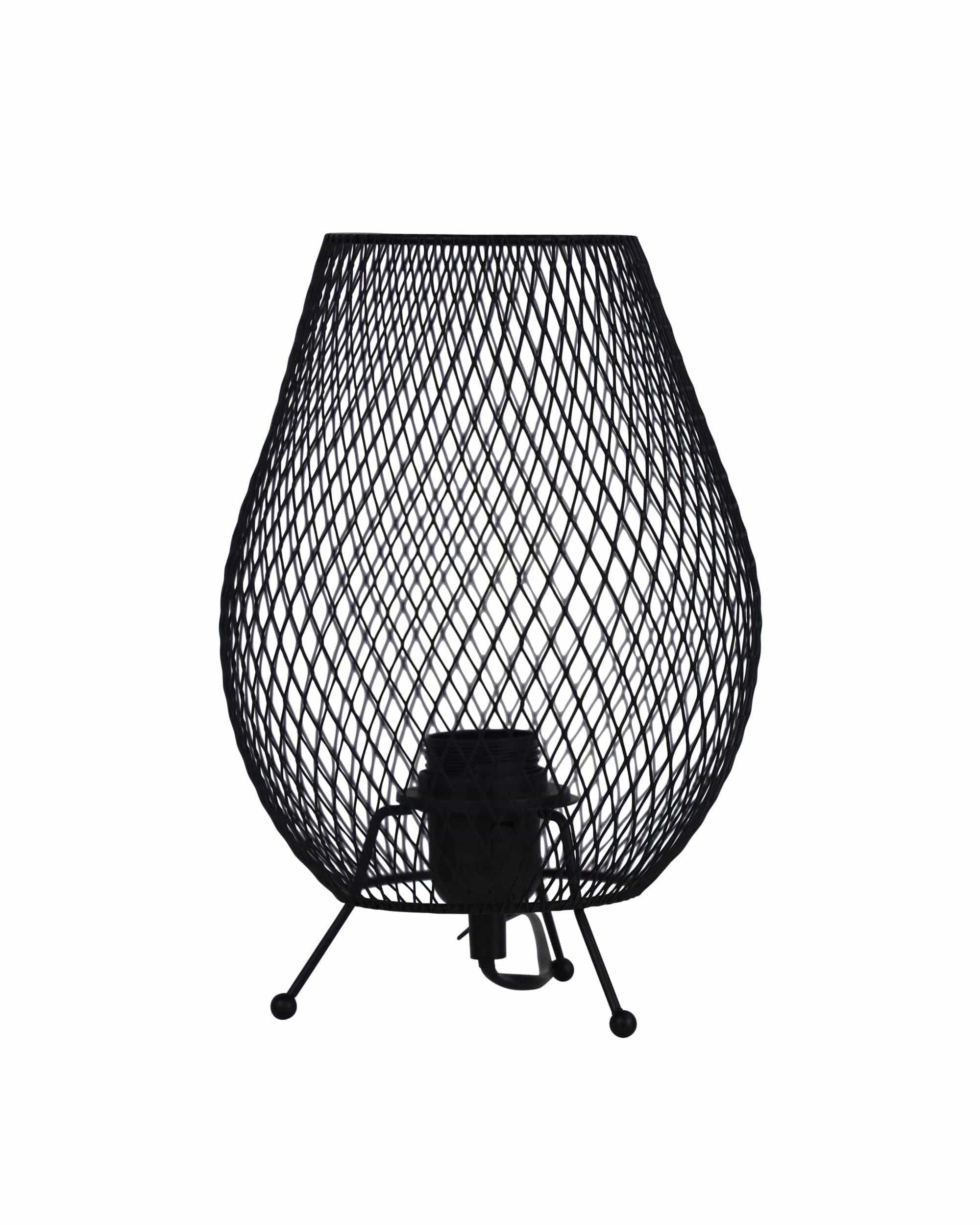 Oriel Lighting Lamp HYZER Black Mesh Table Lamp