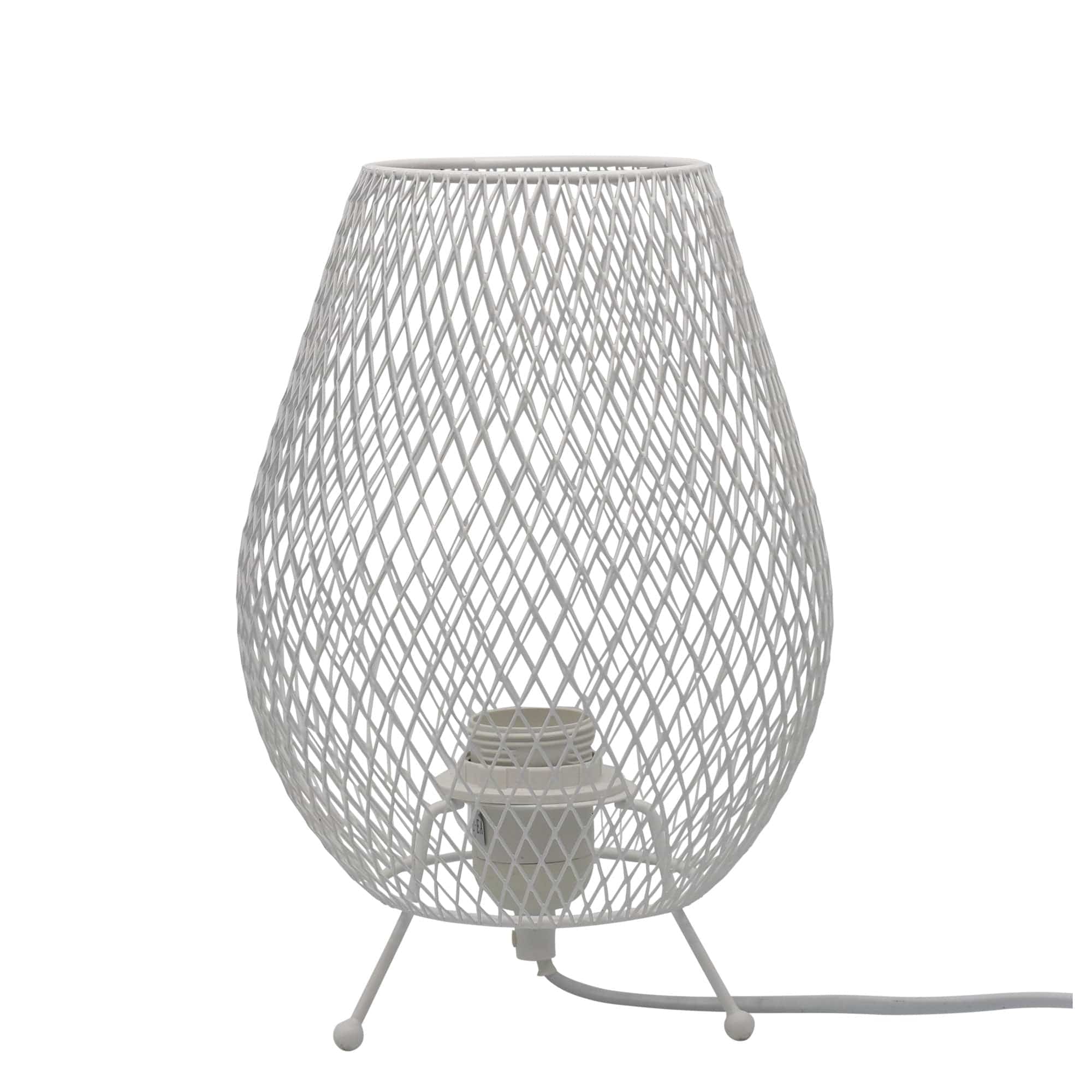 Oriel Lighting Lamp HYZER White Mesh Table Lamp