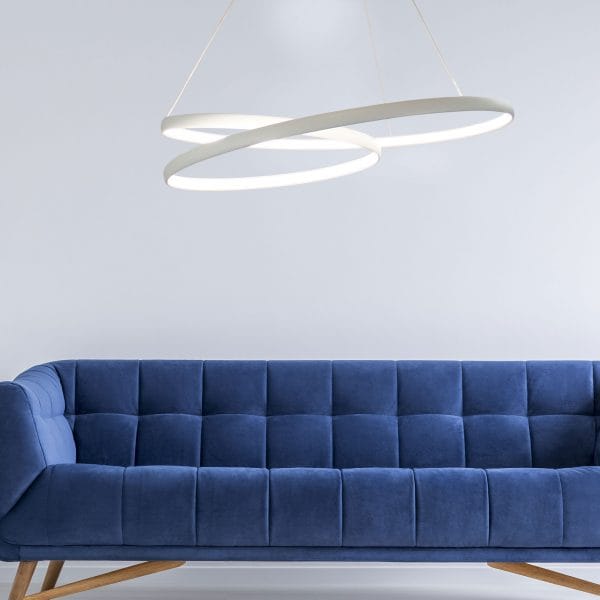 Oriel Lighting Lamp INFINITY Modern LED Spiral Pendant White