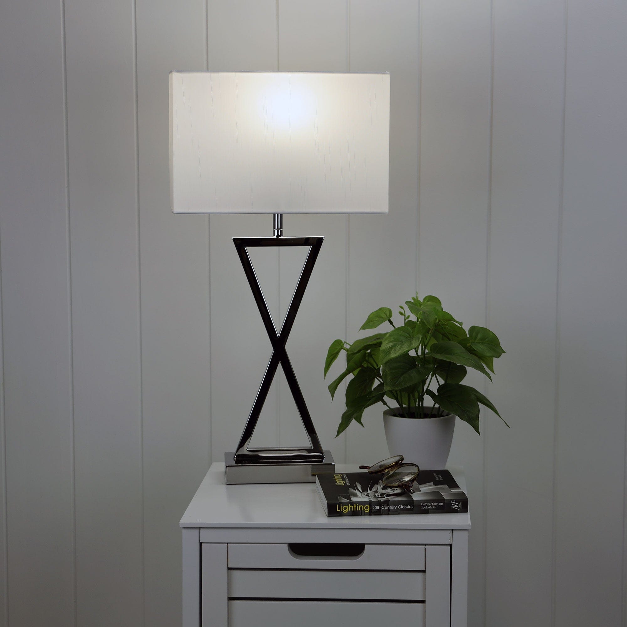 Oriel Lighting Lamp KIZZ Chrome Complete Bedside Lamp