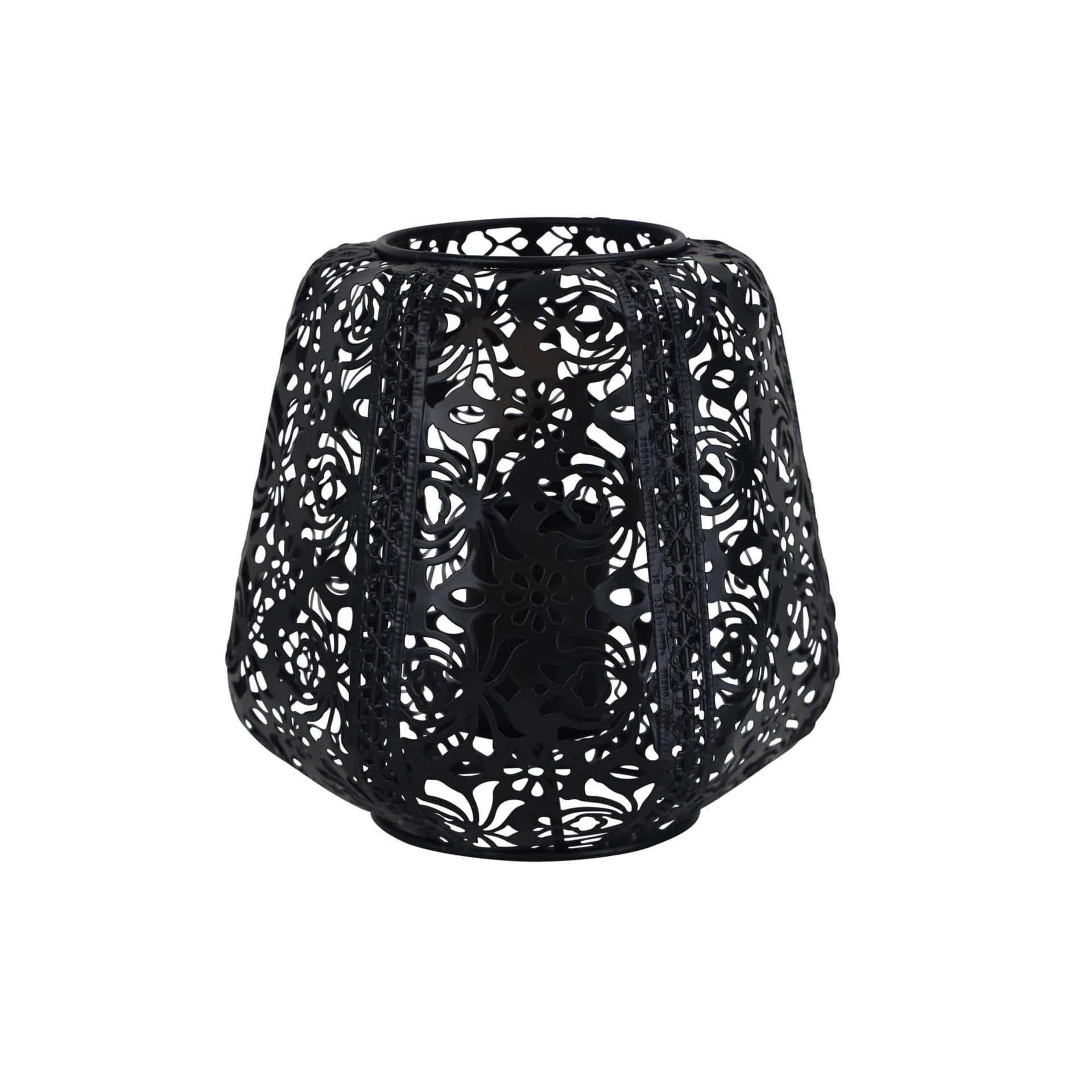 Oriel Lighting Lamp LACE Black Floral Laser Cut Metal Lamp