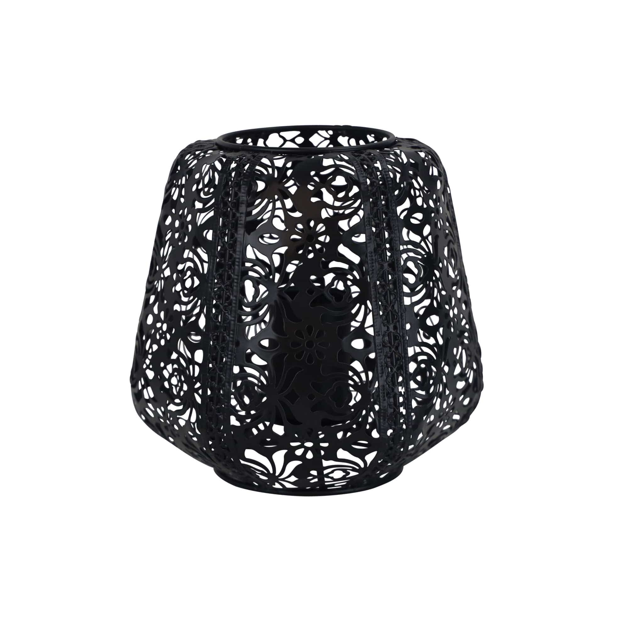 Oriel Lighting Lamp LACE Black Floral Laser Cut Metal Lamp