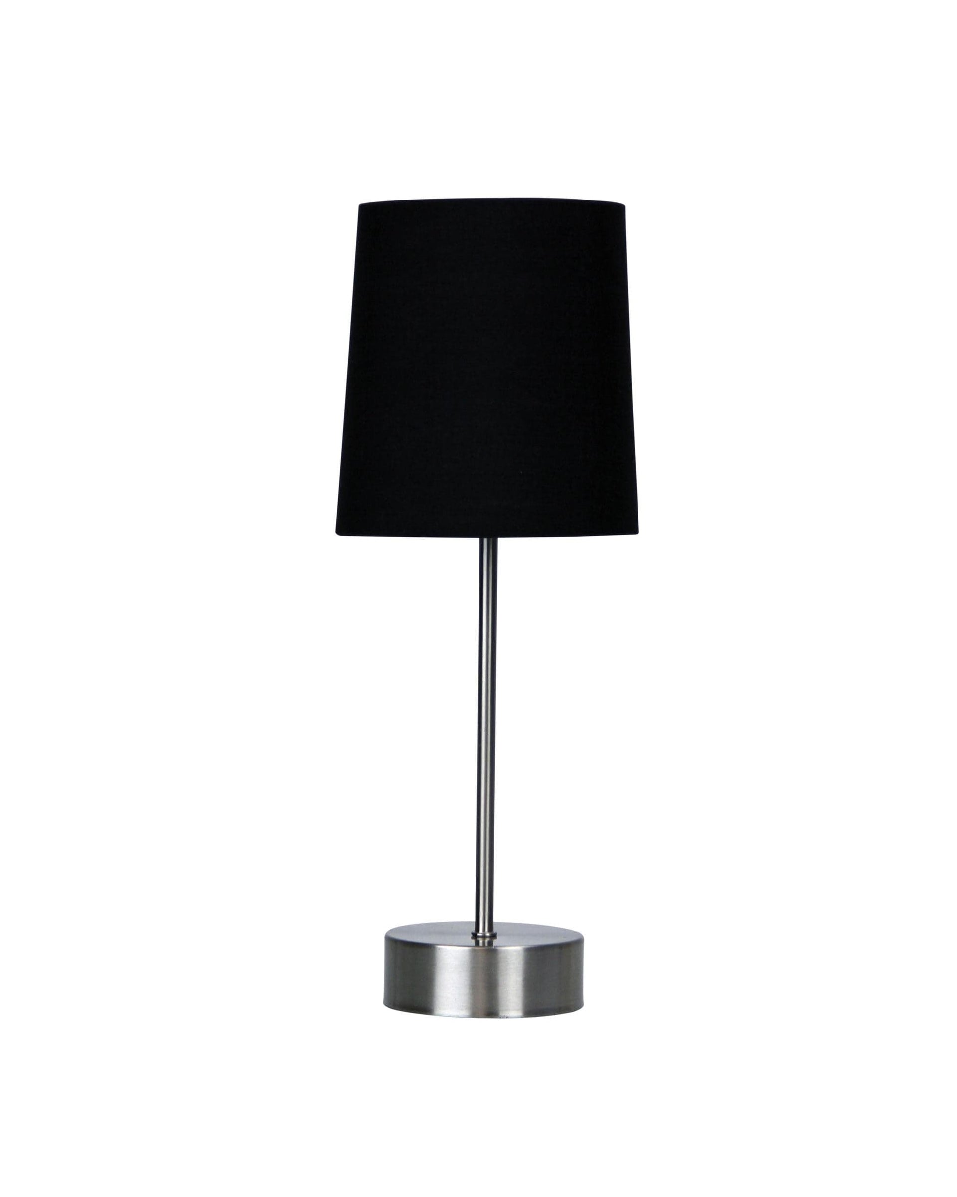 Oriel Lighting Lamp Lancet ON-OFF Touch Lamp Black Shade
