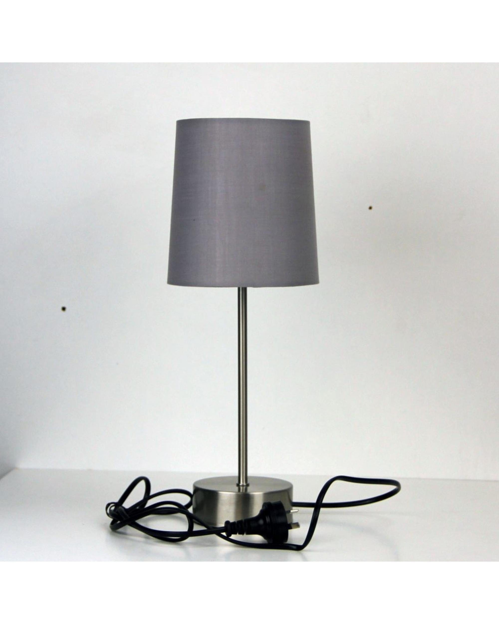 Oriel Lighting Lamp Lancet ON-OFF Touch Lamp Grey Shade