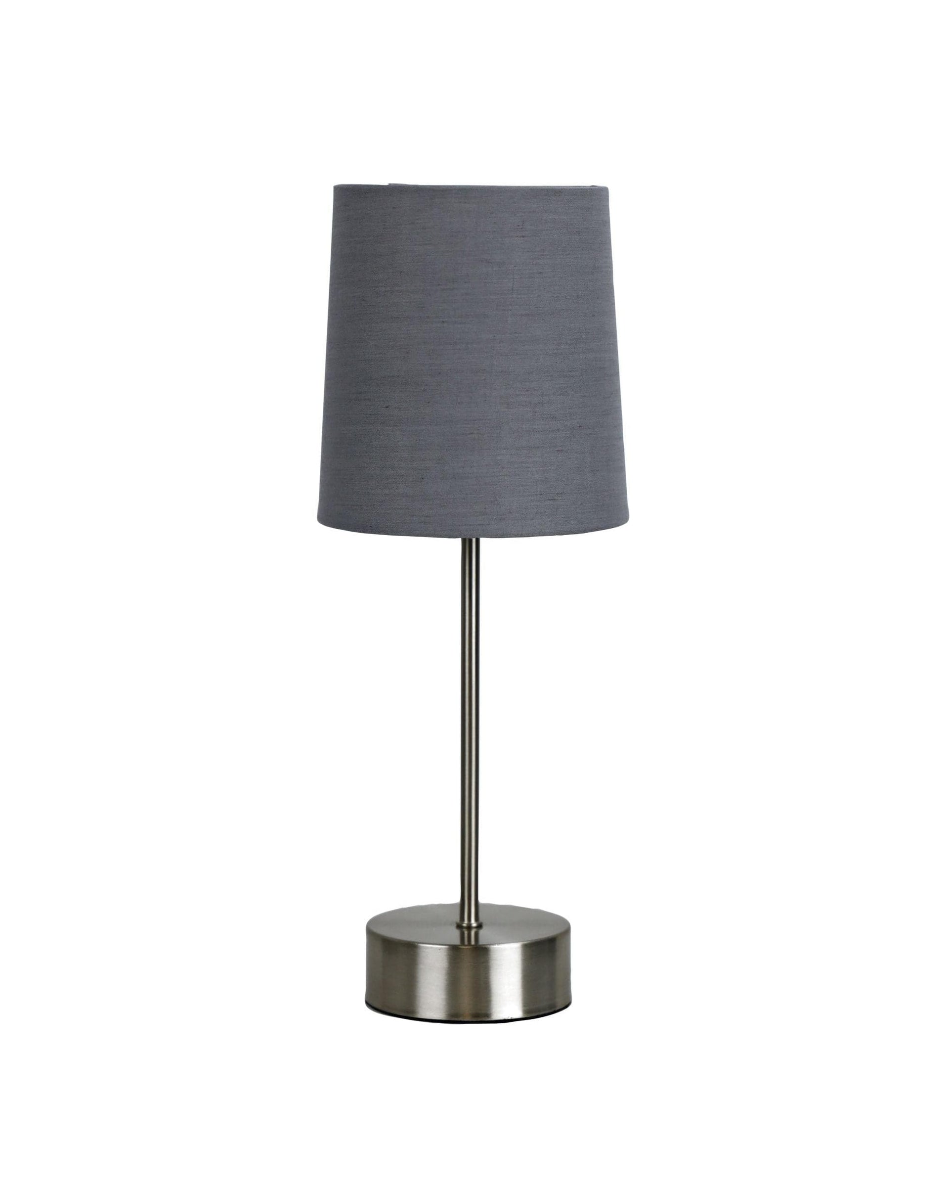 Oriel Lighting Lamp Lancet ON-OFF Touch Lamp Grey Shade