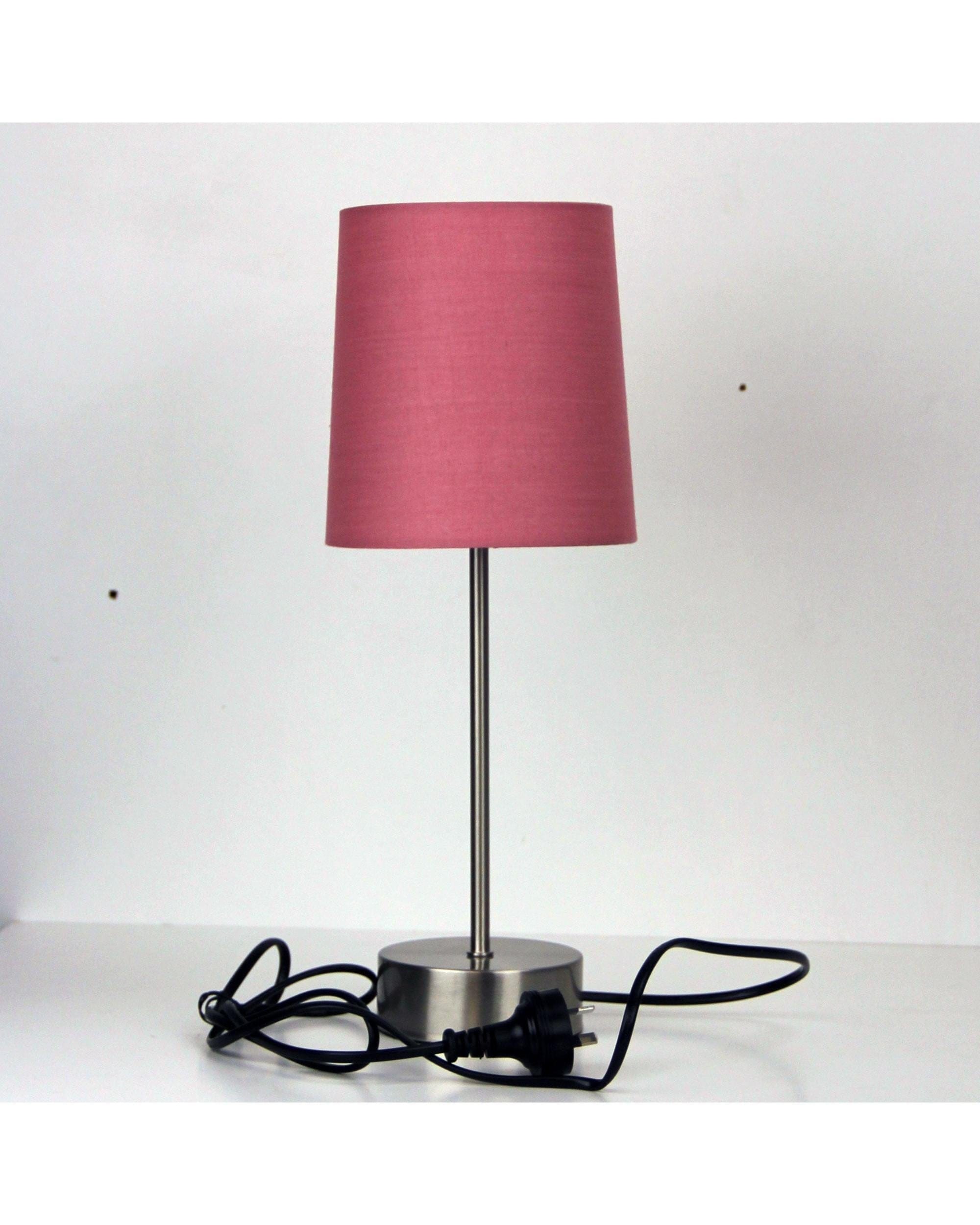 Oriel Lighting Lamp Lancet ON-OFF Touch Lamp Pink Shade