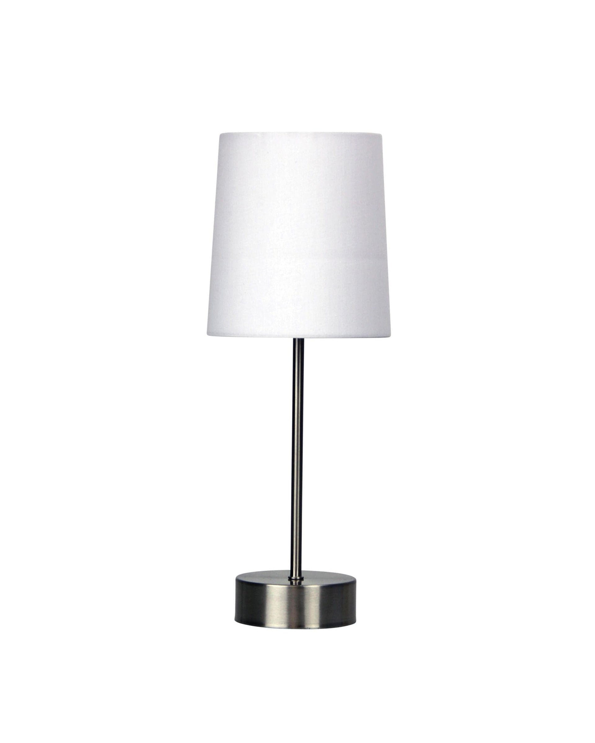 Oriel Lighting Lamp Lancet ON-OFF Touch Lamp White Shade