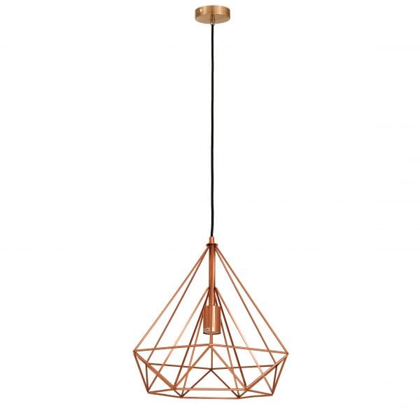 Oriel Lighting Lamp LENOX Antique Copper Geometric Urban Style Pendant